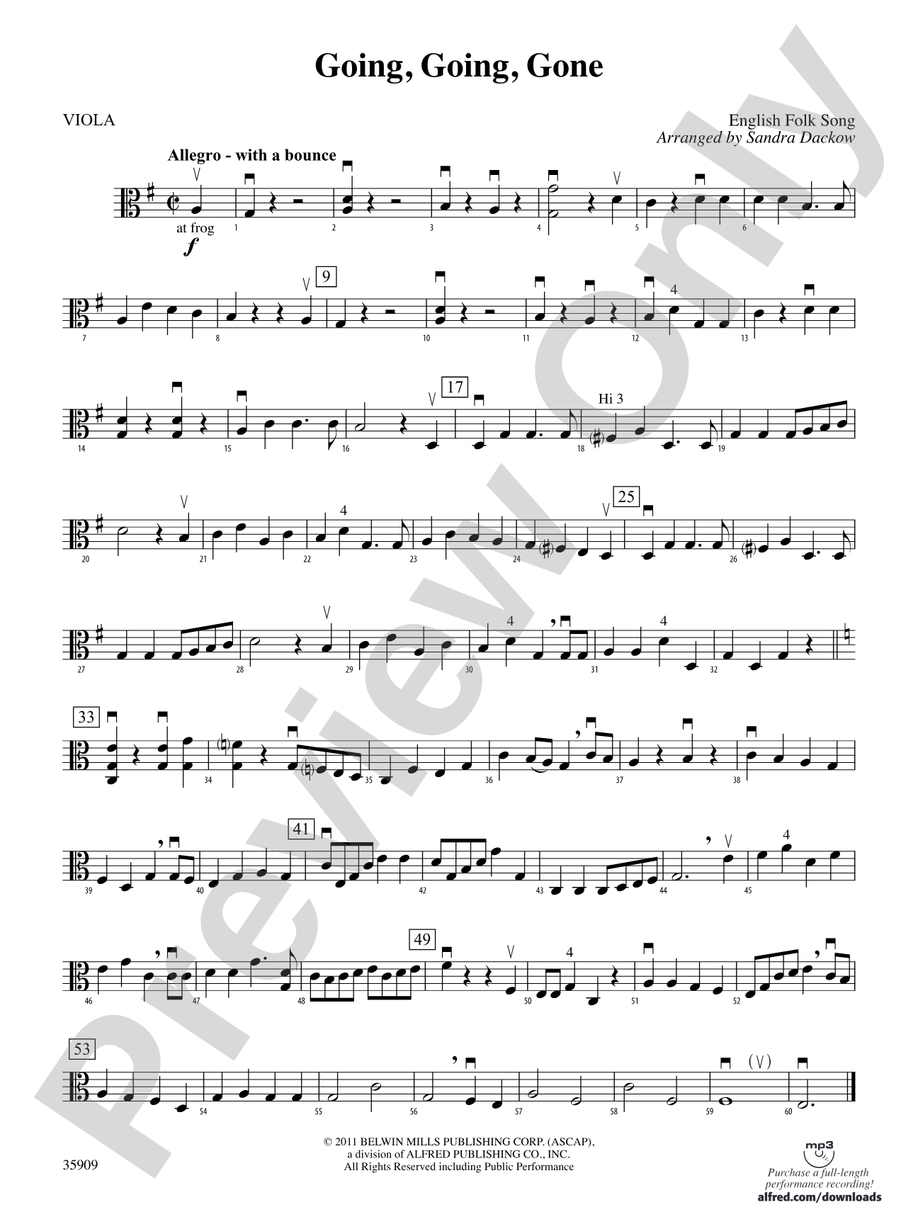 Going, Going, Gone: Viola