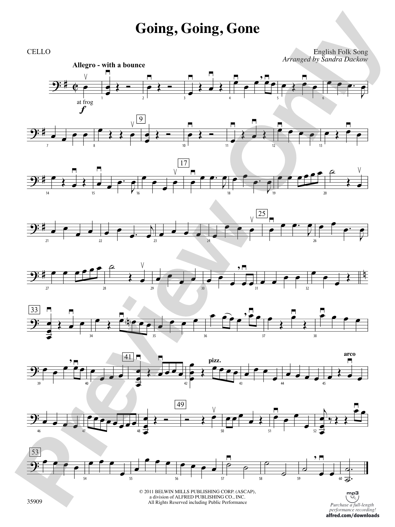 Going, Going, Gone: Cello