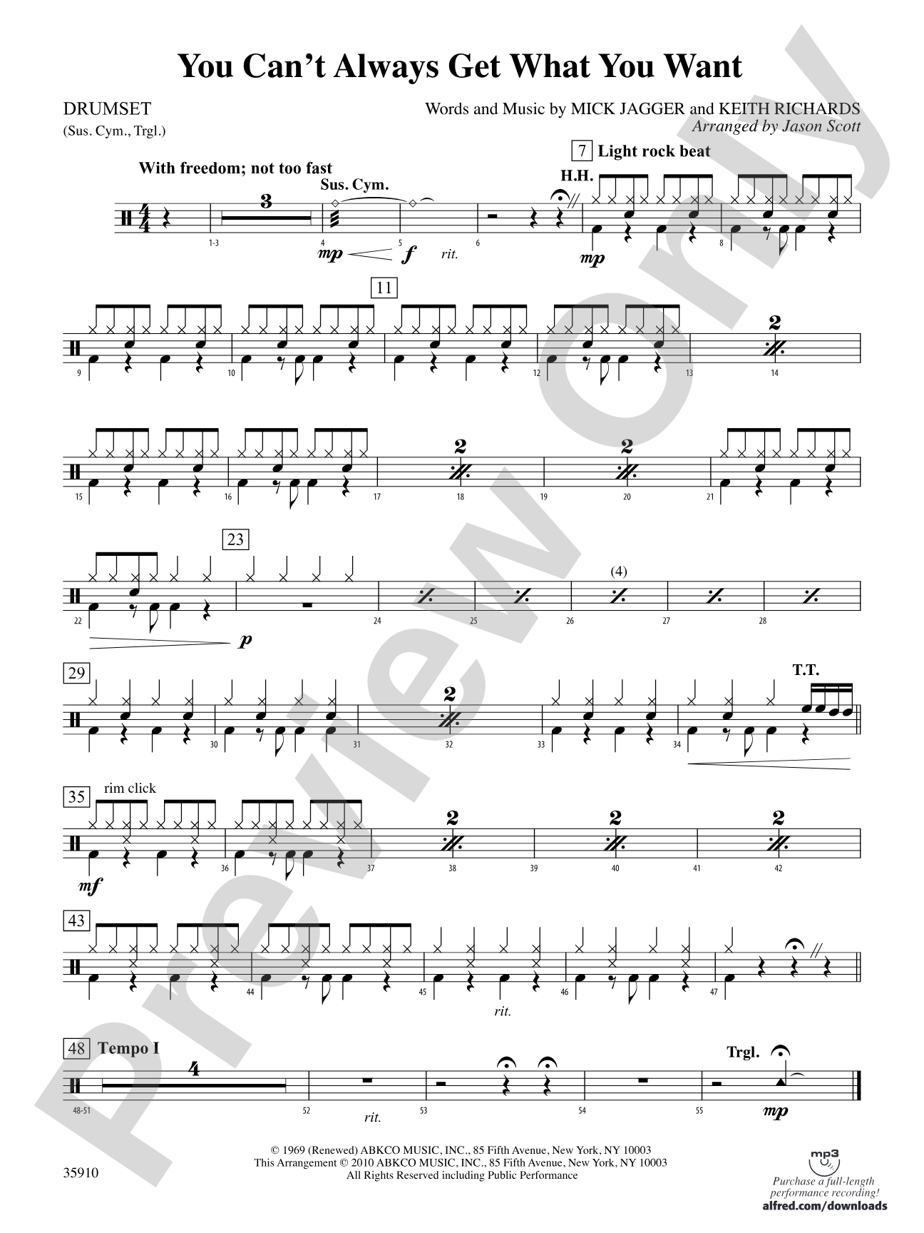 You Can't Always Get What You Want: Drums