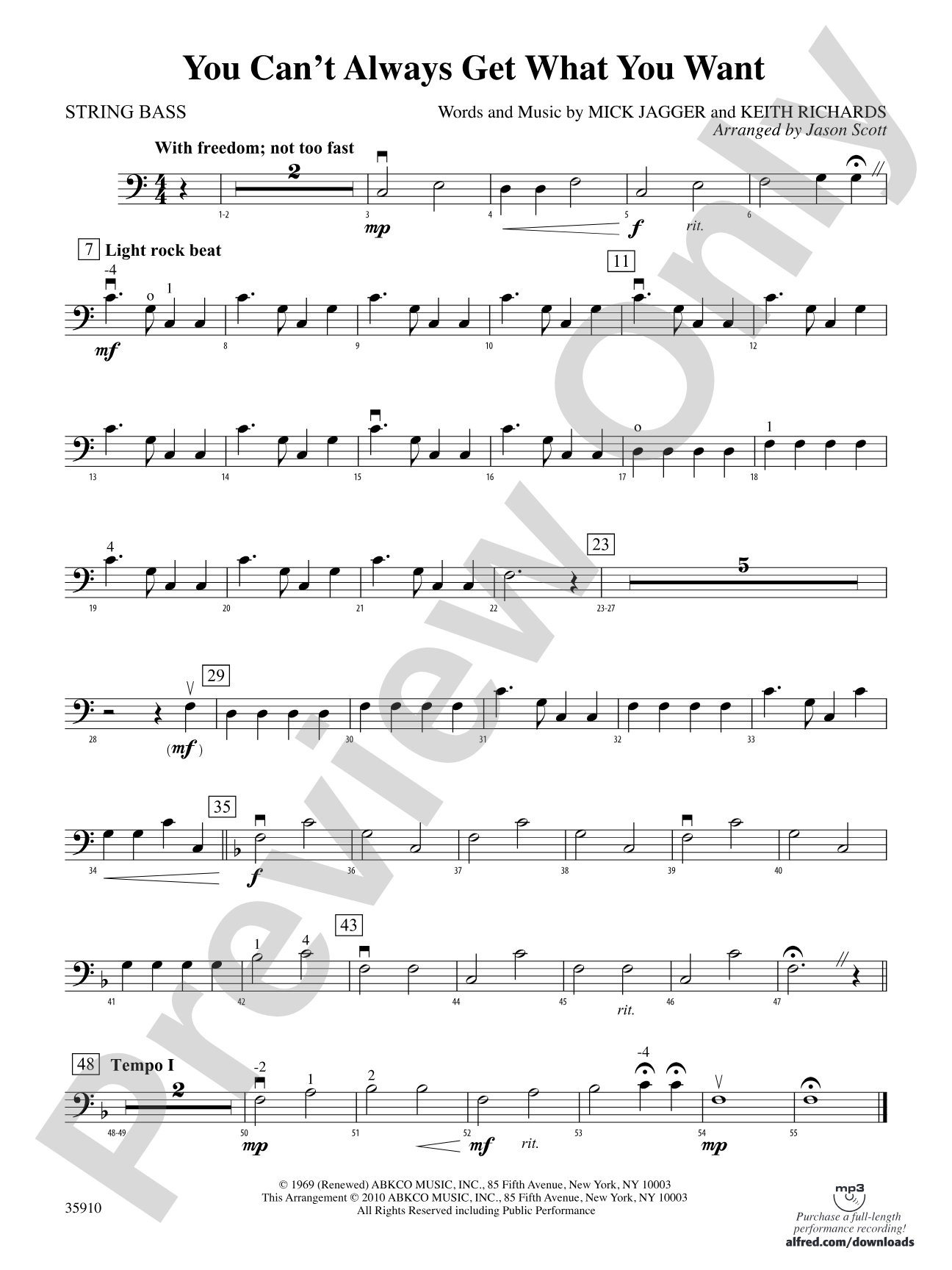 You Can't Always Get What You Want: String Bass