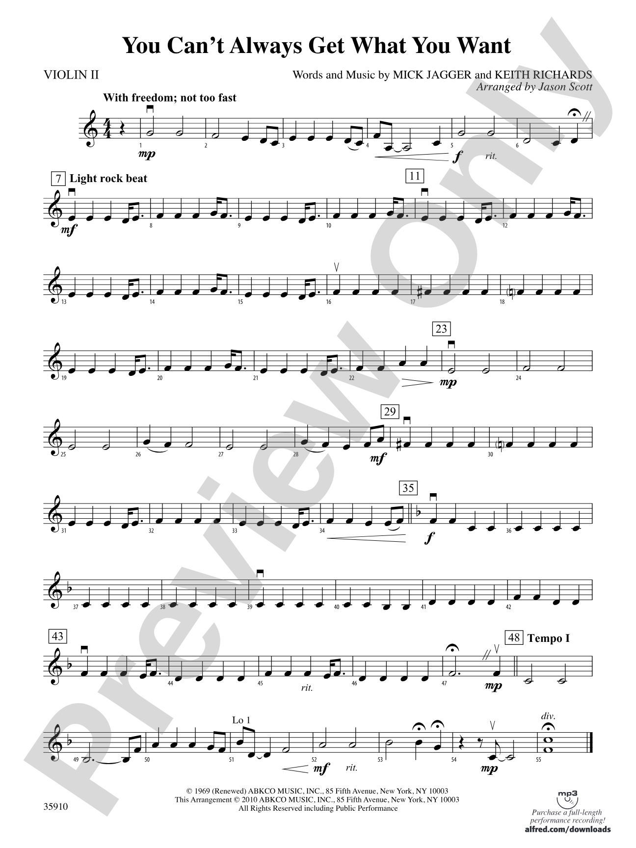 You Can't Always Get What You Want: 2nd Violin