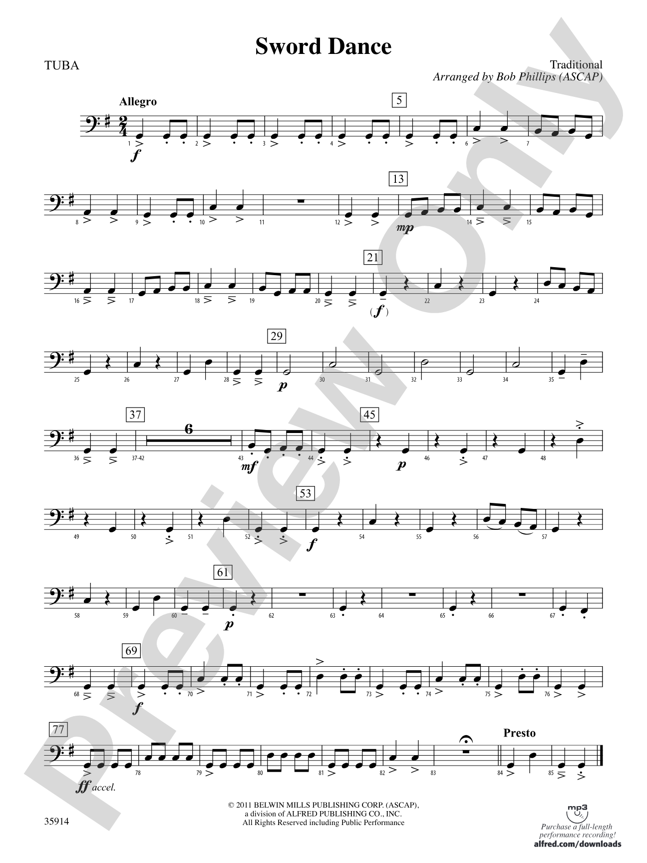 Sword Dance: Tuba