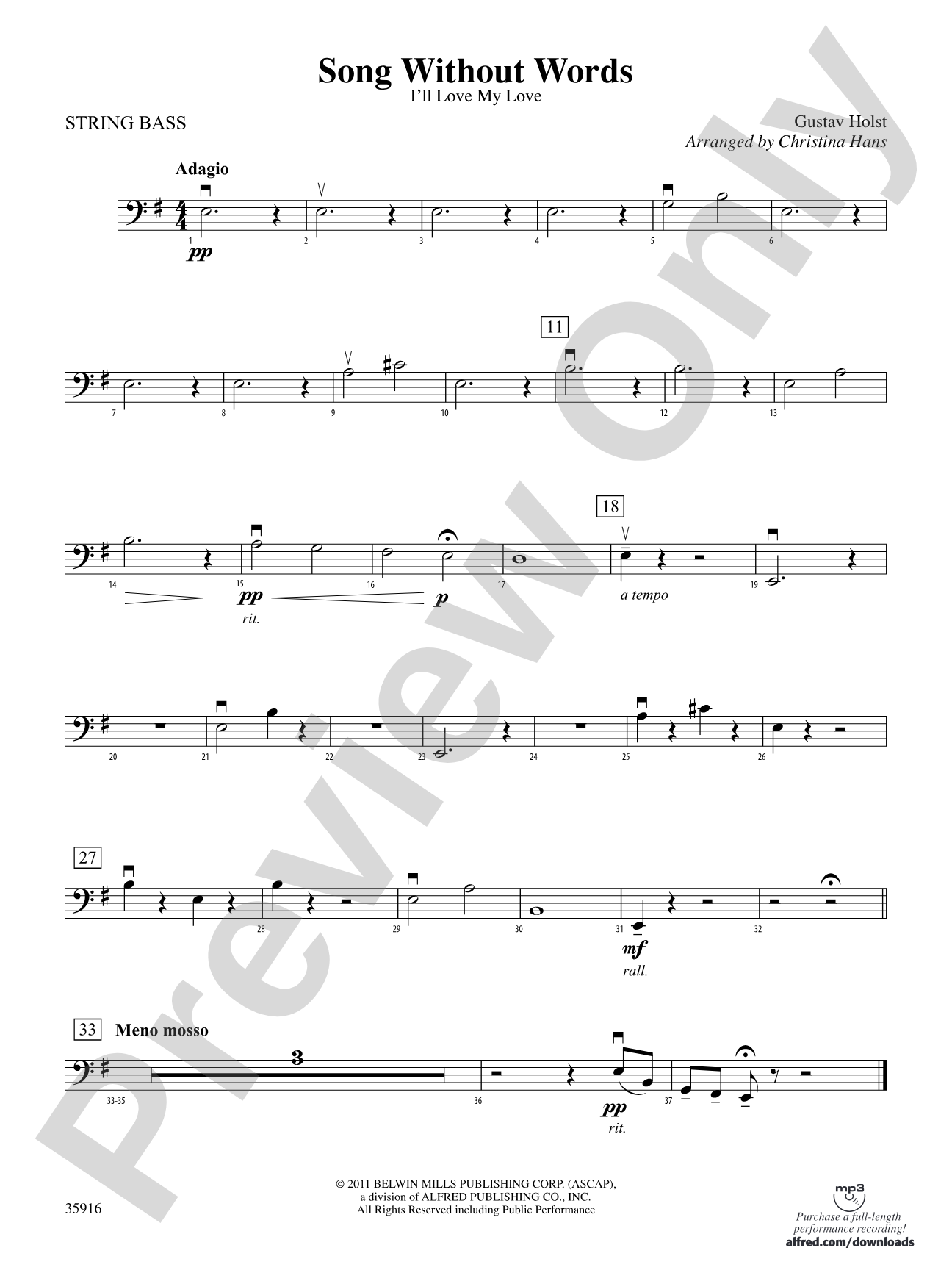 Song Without Words: String Bass