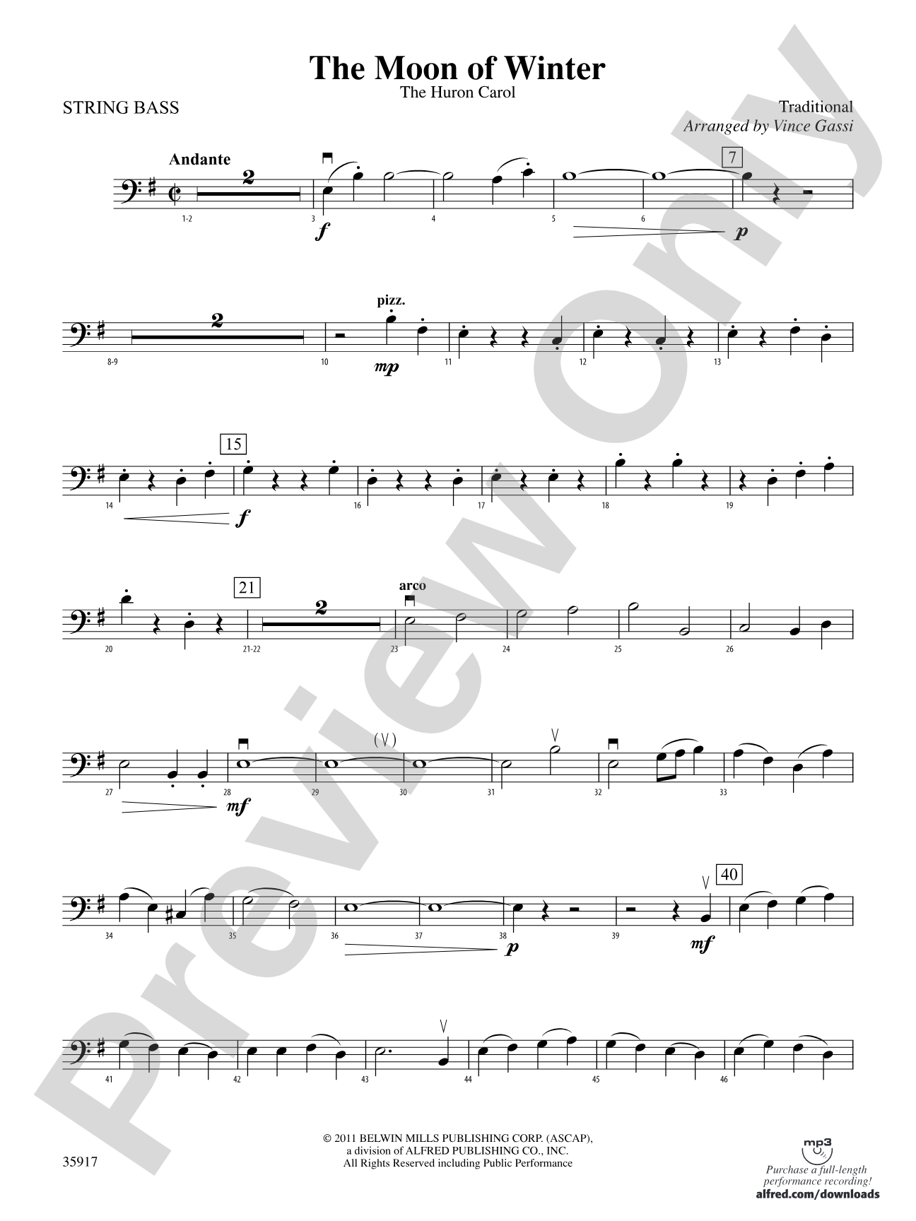 The Moon of Winter: String Bass