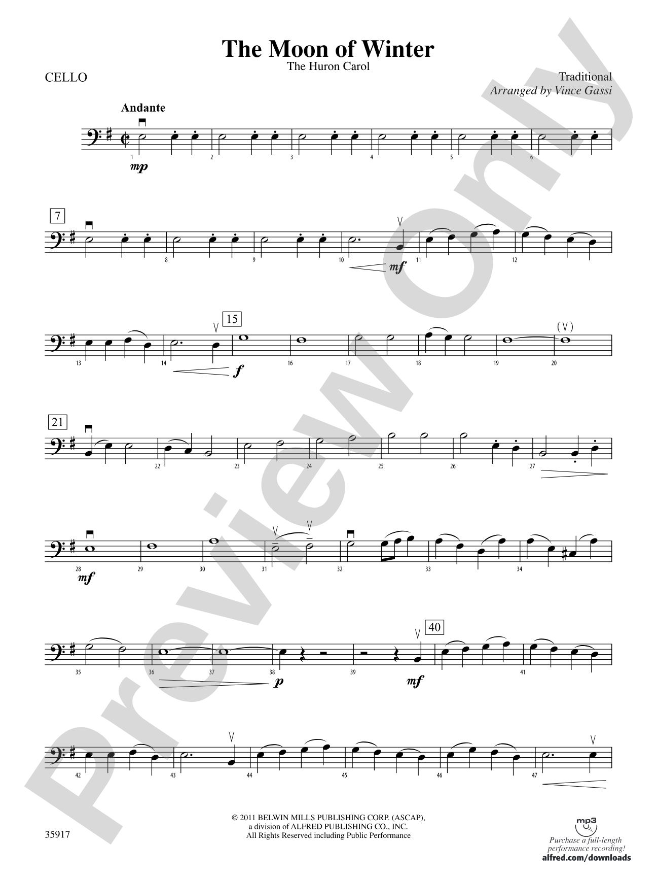 The Moon of Winter: Cello