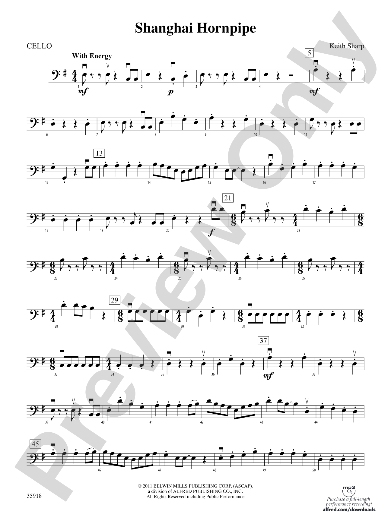 Shanghai Hornpipe: Cello