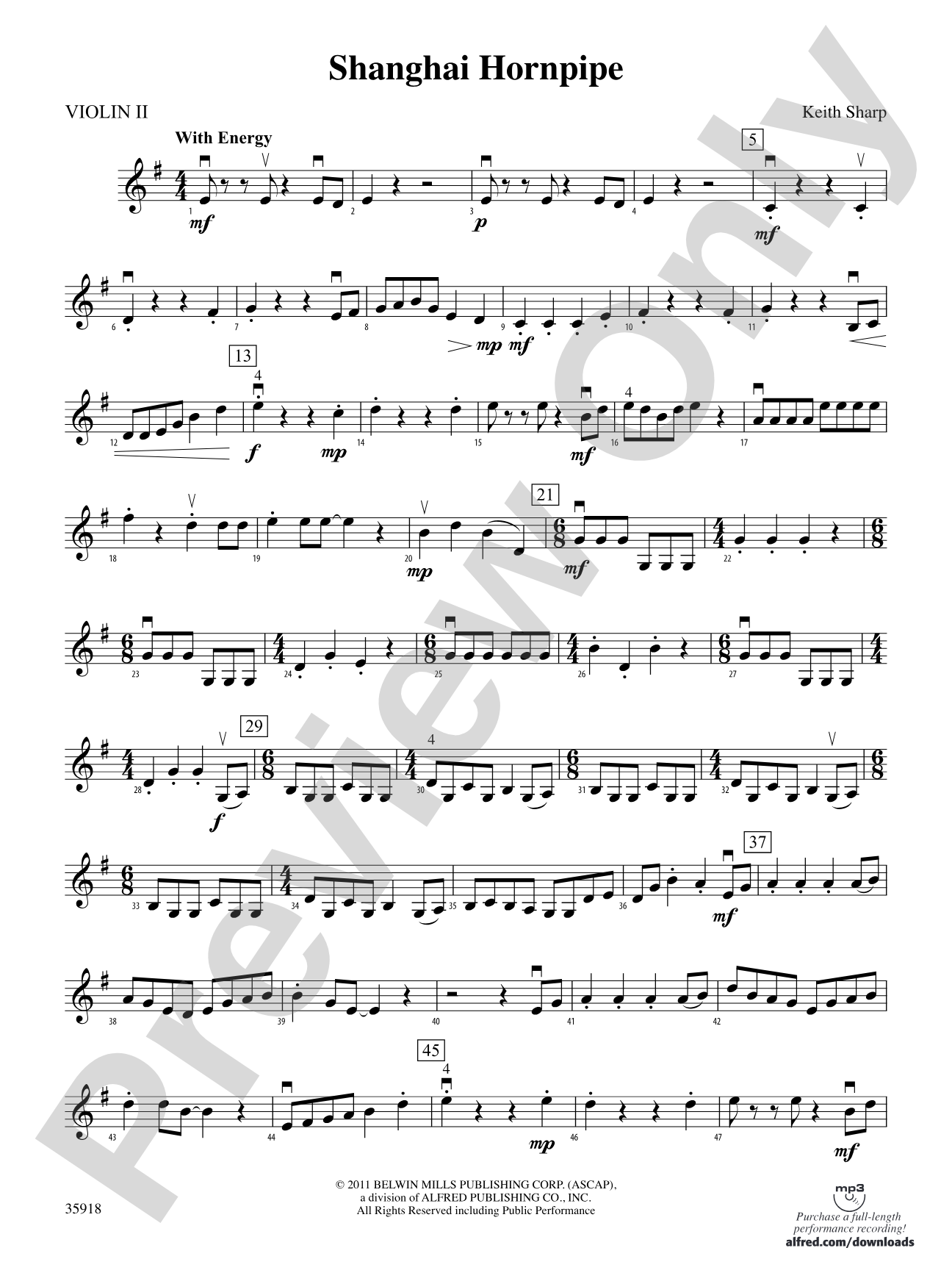 Shanghai Hornpipe: 2nd Violin
