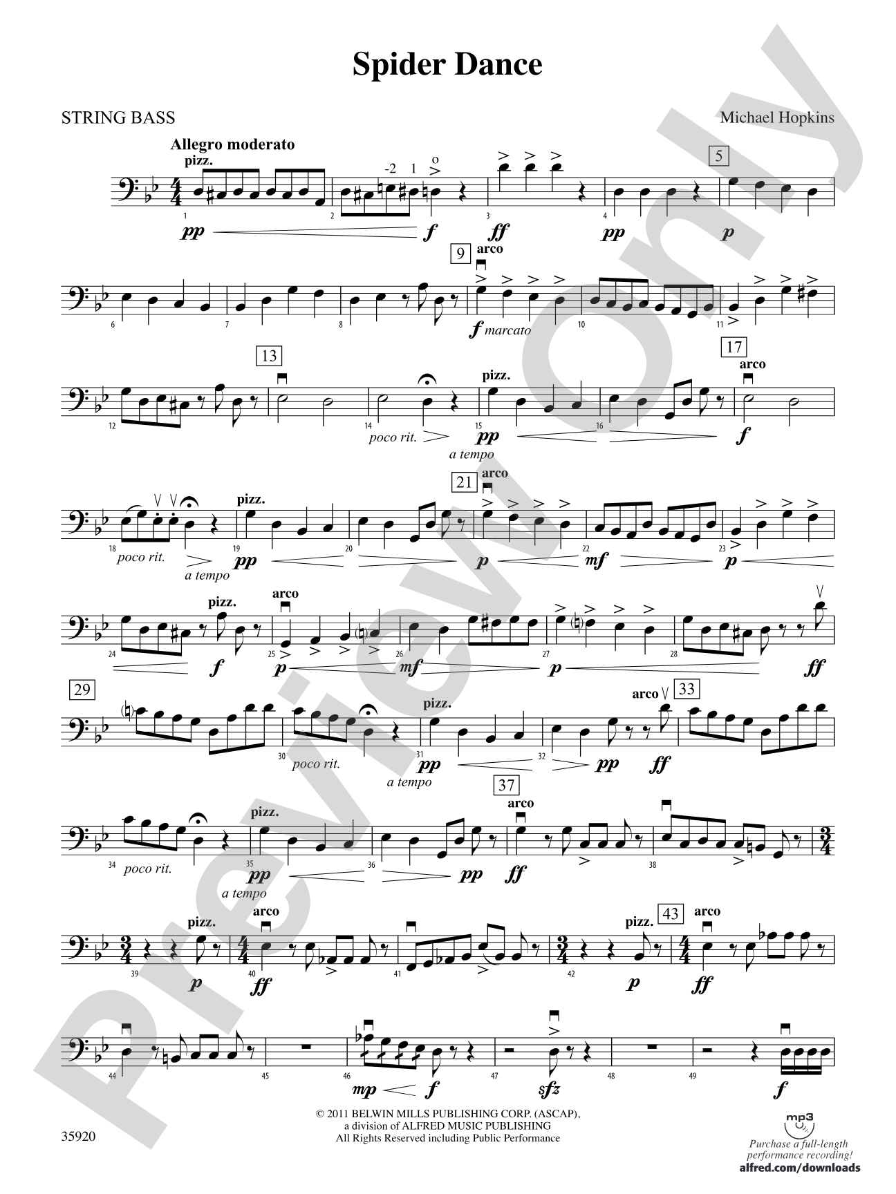 Spider Dance: String Bass