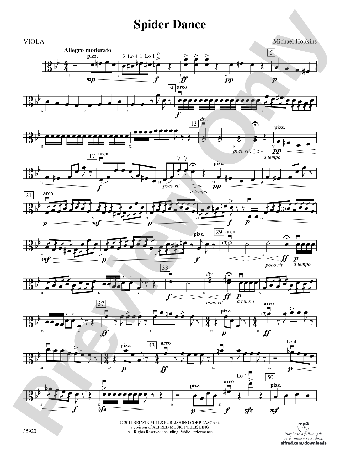 Spider Dance: Viola