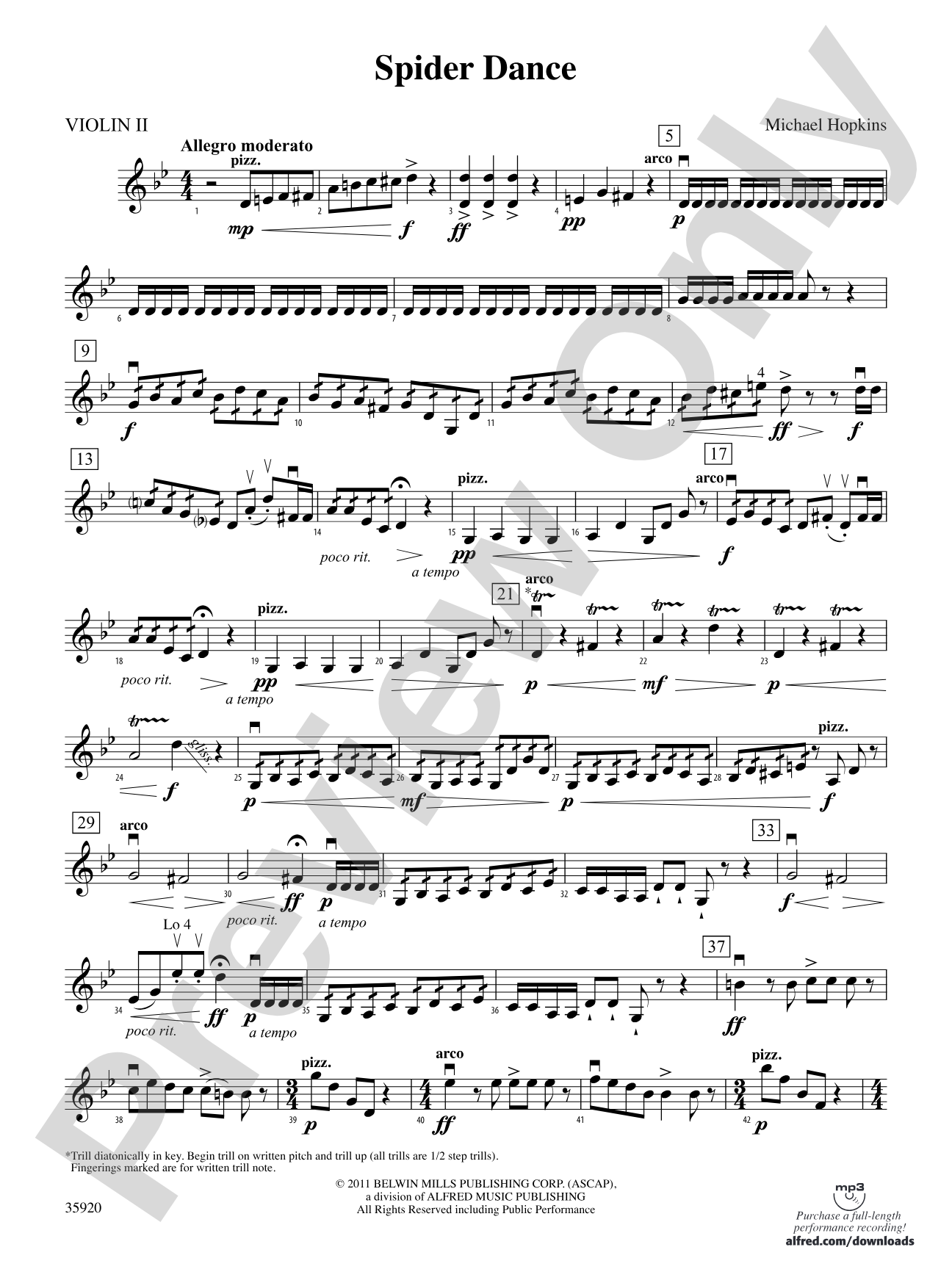 Spider Dance: 2nd Violin