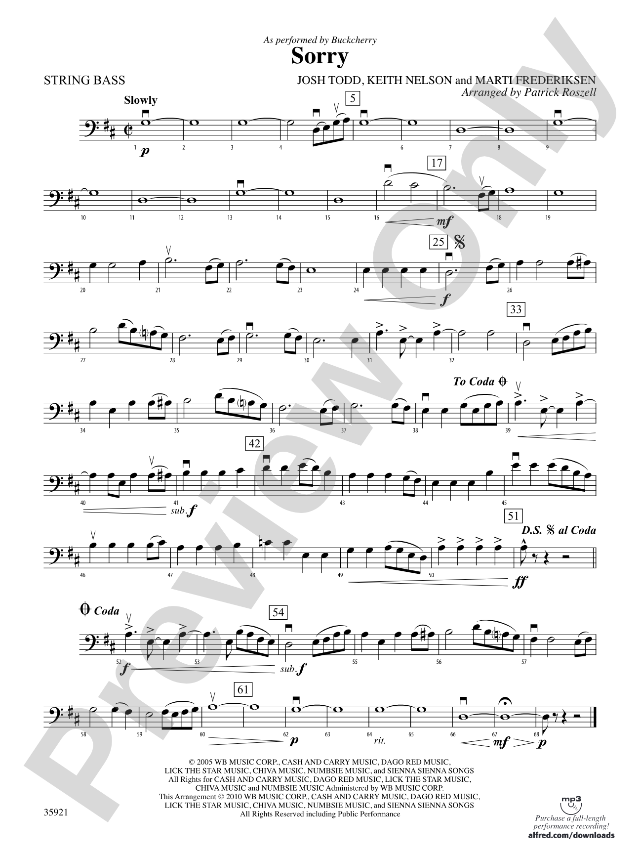 Sorry: String Bass