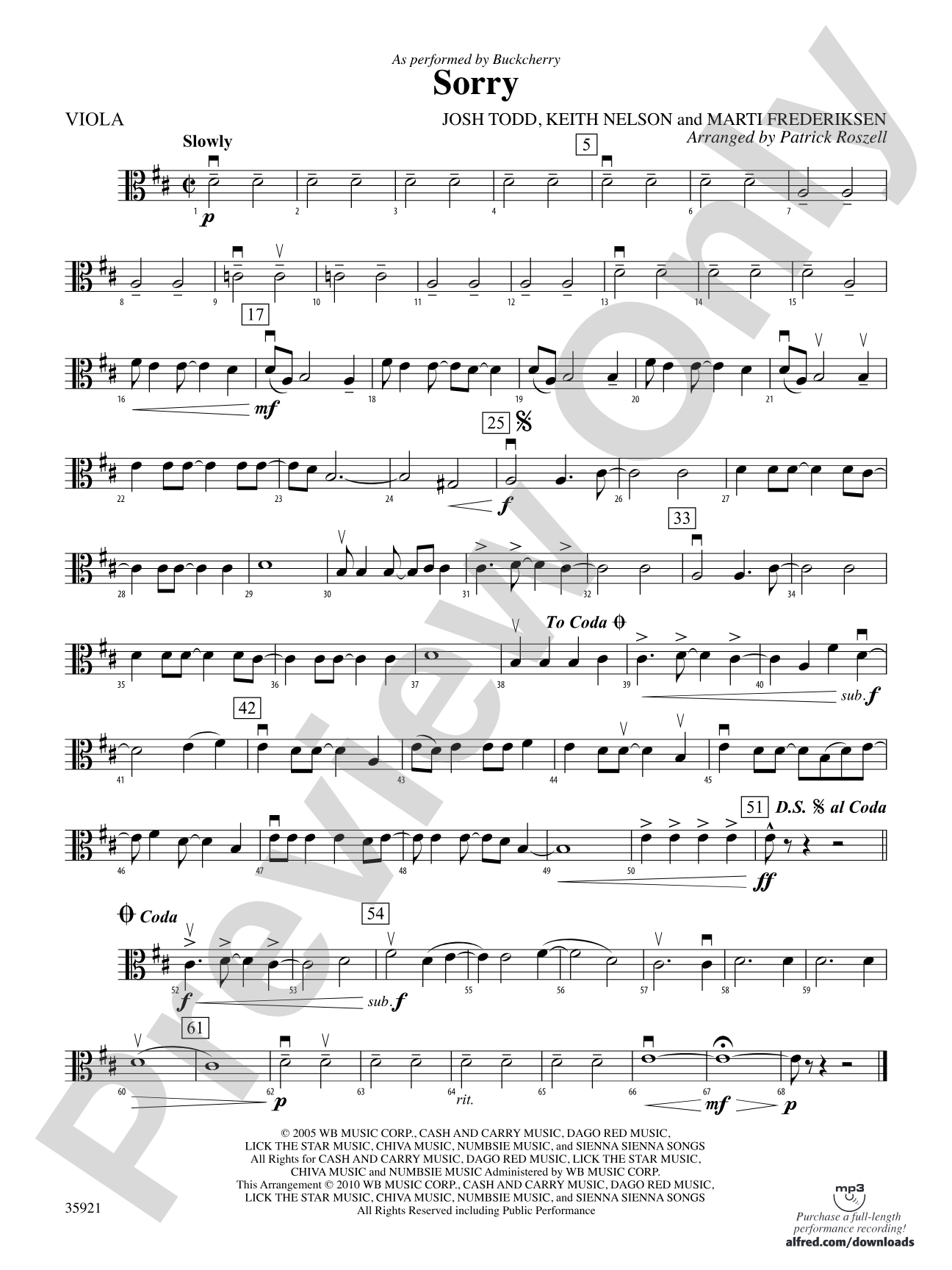 Sorry: Viola