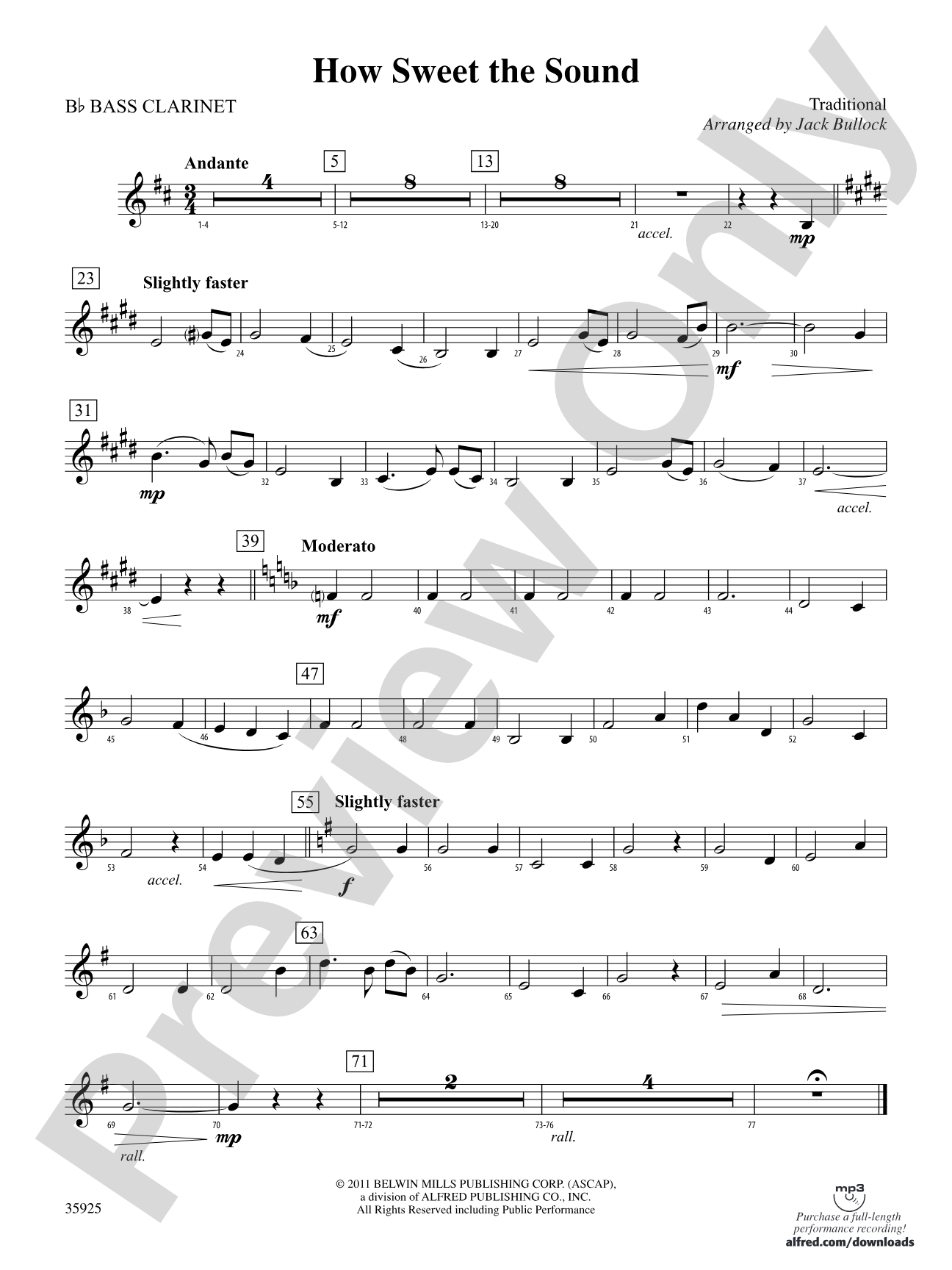 How Sweet the Sound: B-flat Bass Clarinet