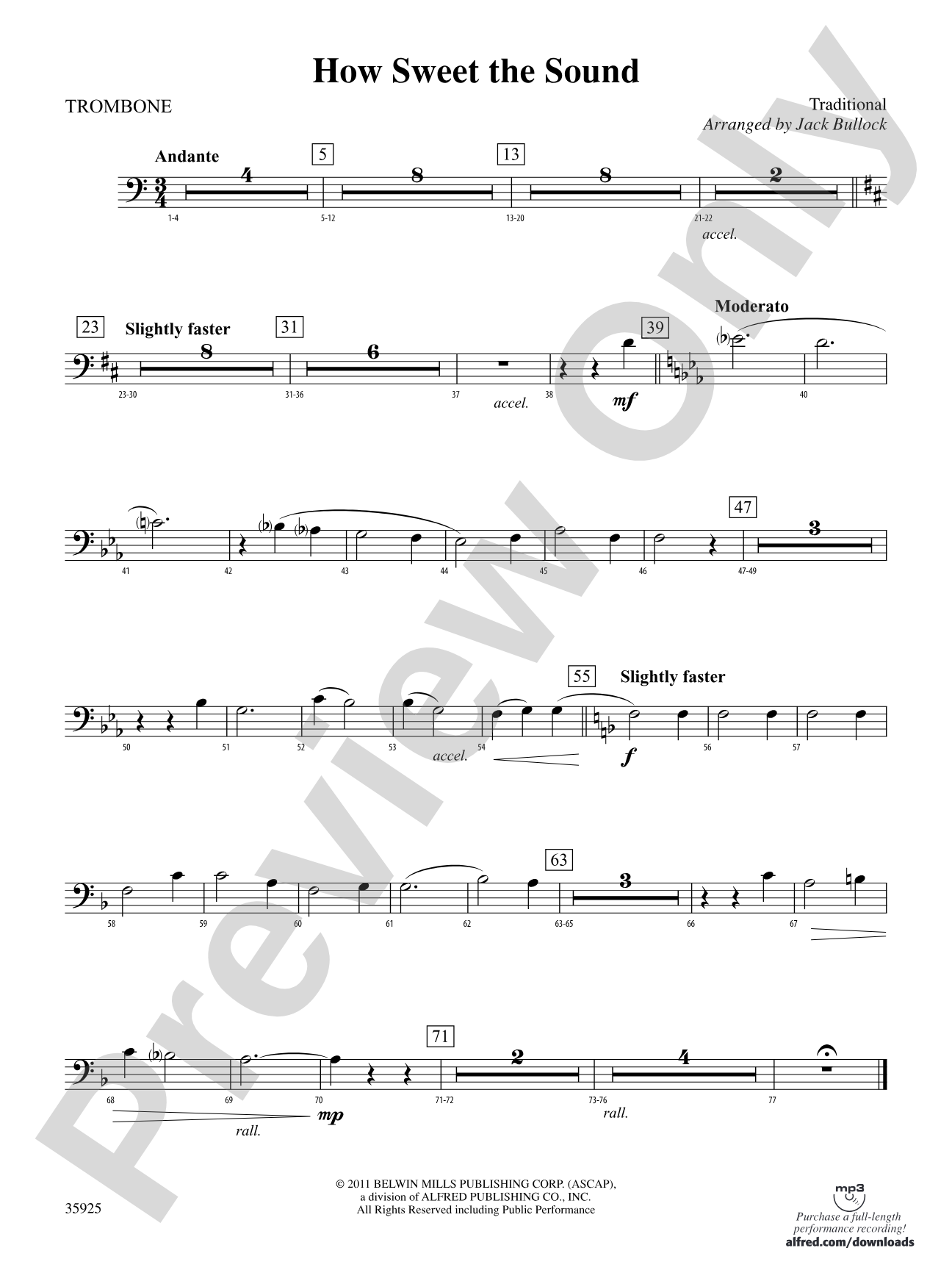 How Sweet the Sound: 1st Trombone