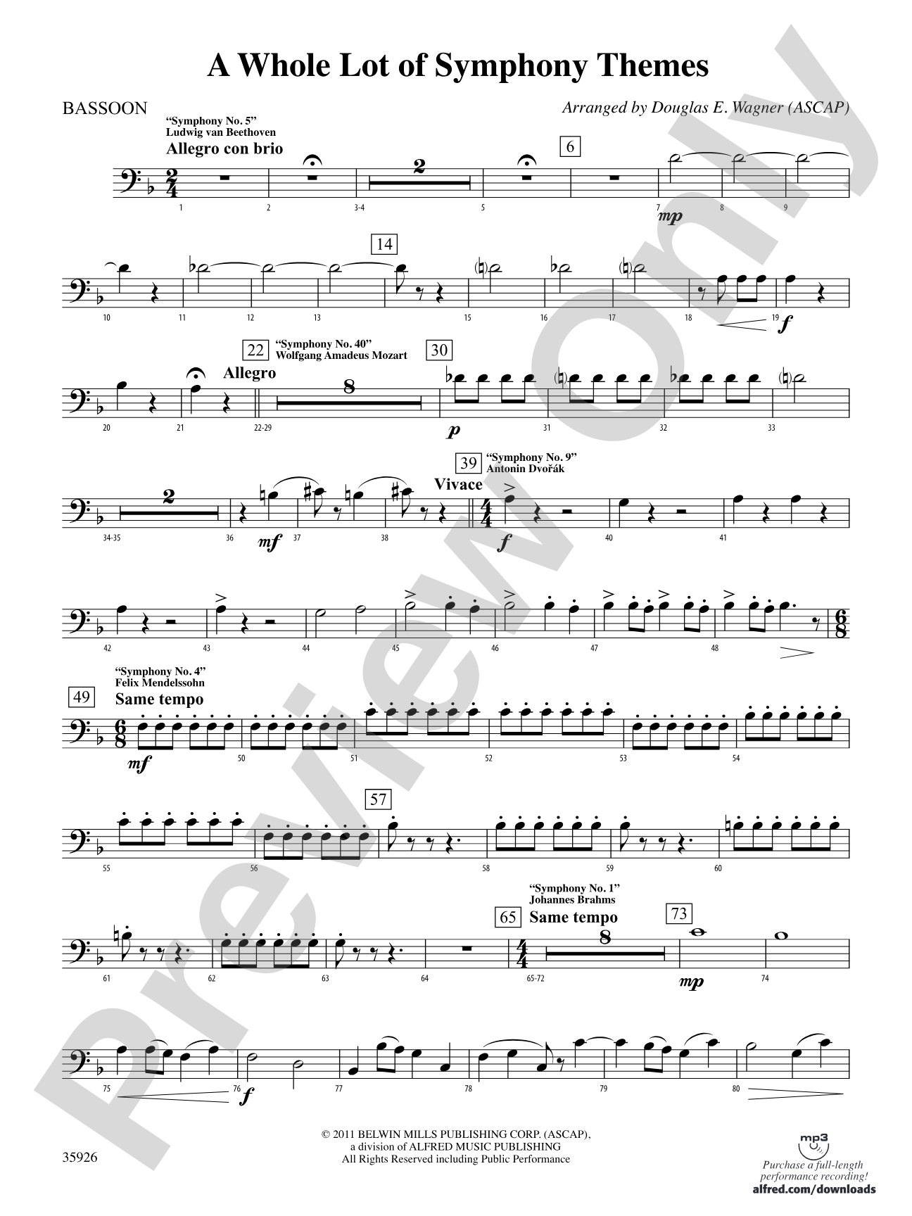 A Whole Lot of Symphony Themes: Bassoon