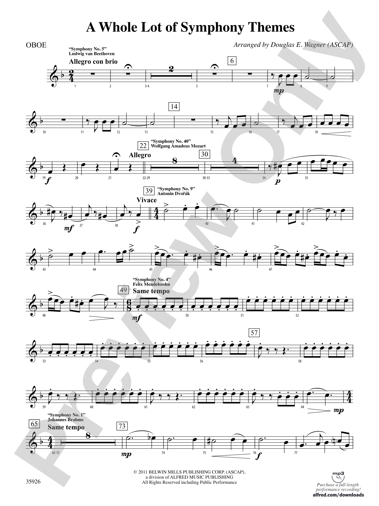 A Whole Lot of Symphony Themes: Oboe