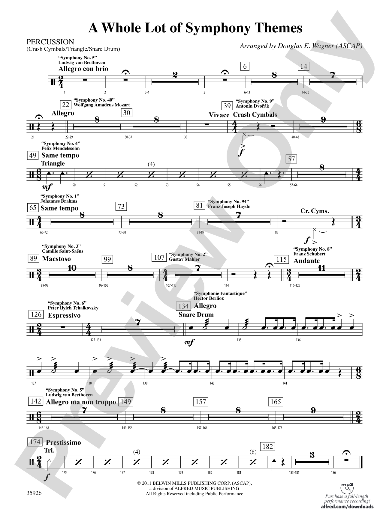 A Whole Lot of Symphony Themes: 1st Percussion