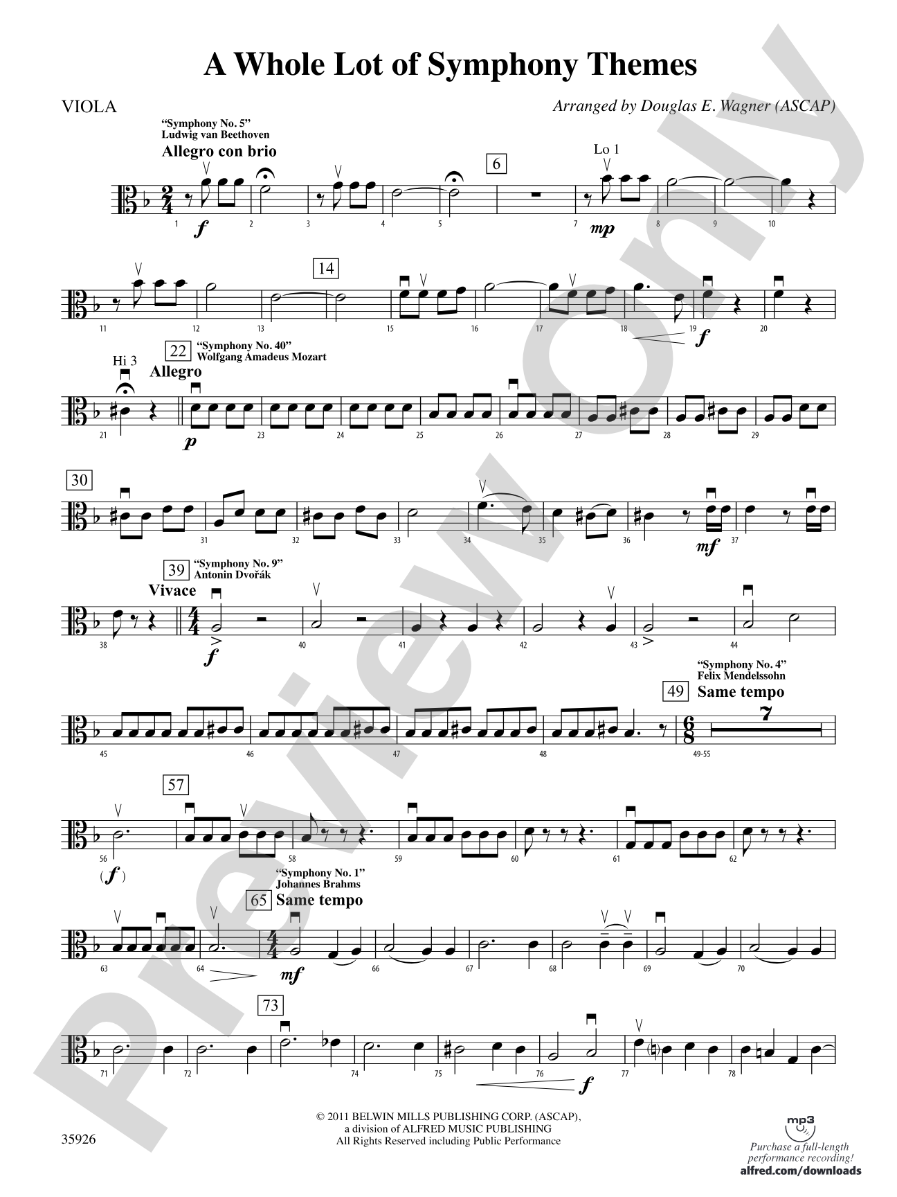 A Whole Lot of Symphony Themes: Viola