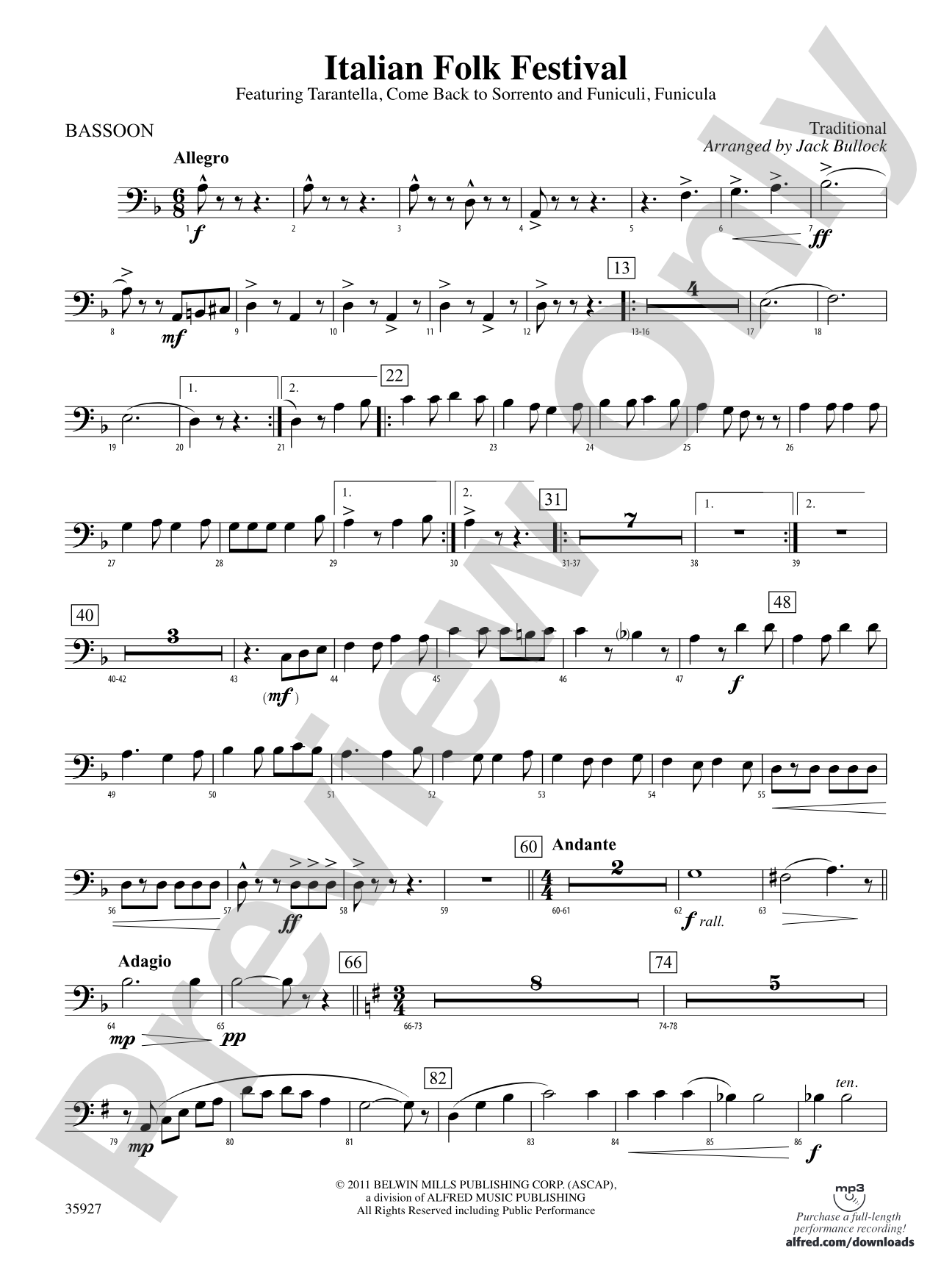 Italian Folk Festival: Bassoon