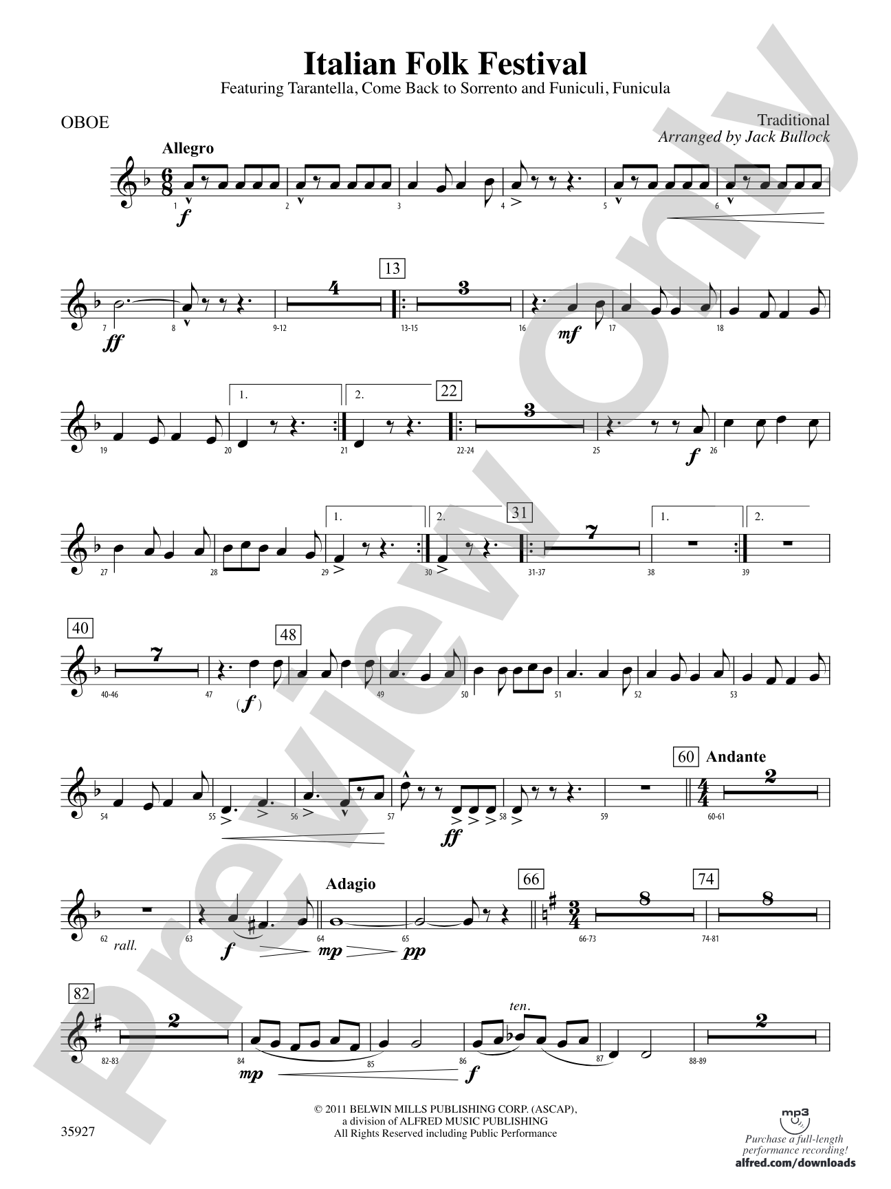 Italian Folk Festival: Oboe
