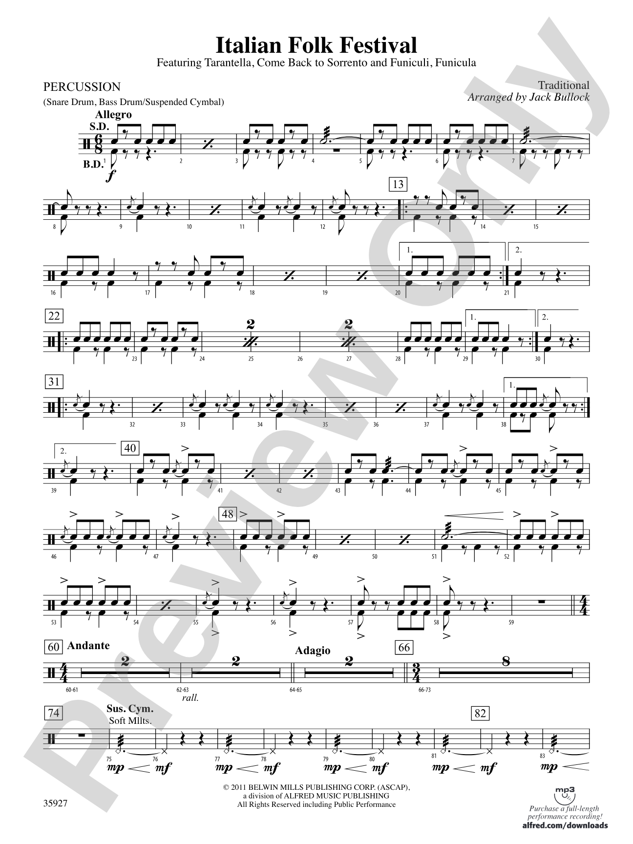 Italian Folk Festival: 1st Percussion