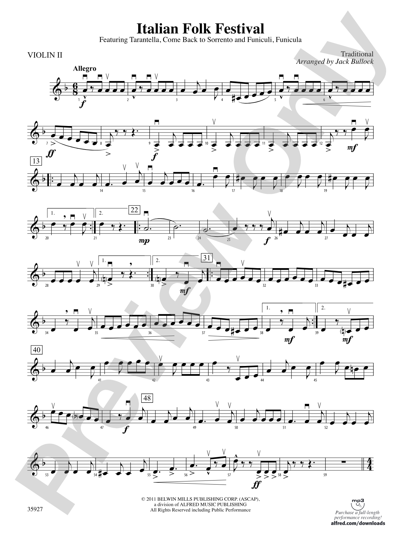 Italian Folk Festival: 2nd Violin