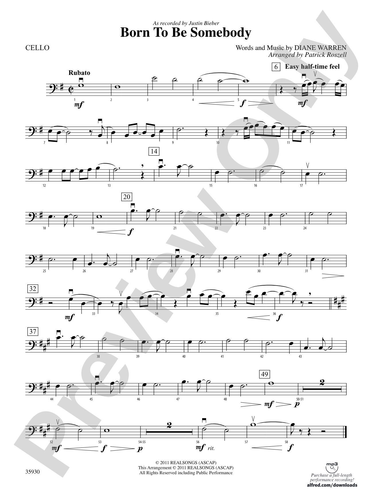 Born to Be Somebody: Cello