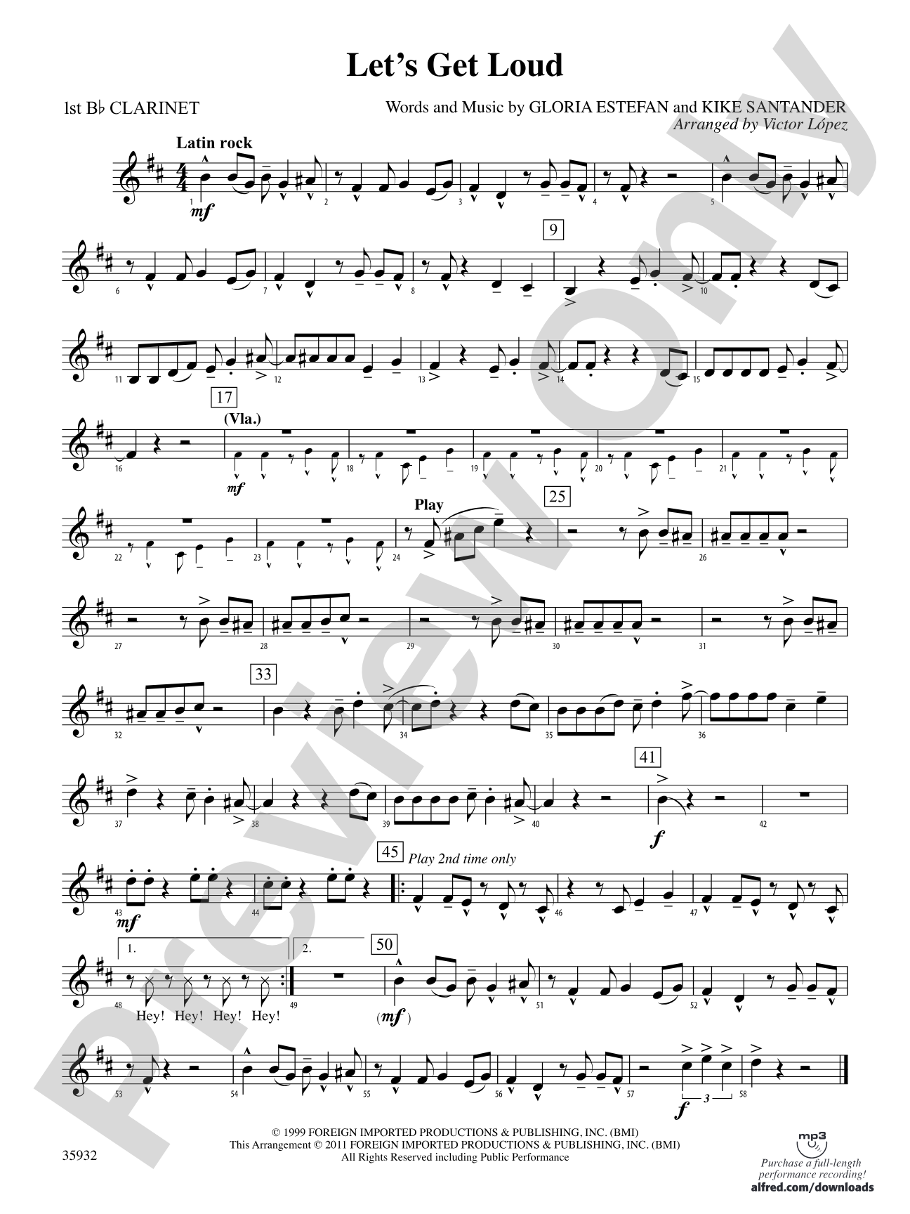 Let's Get Loud: 1st B-flat Clarinet