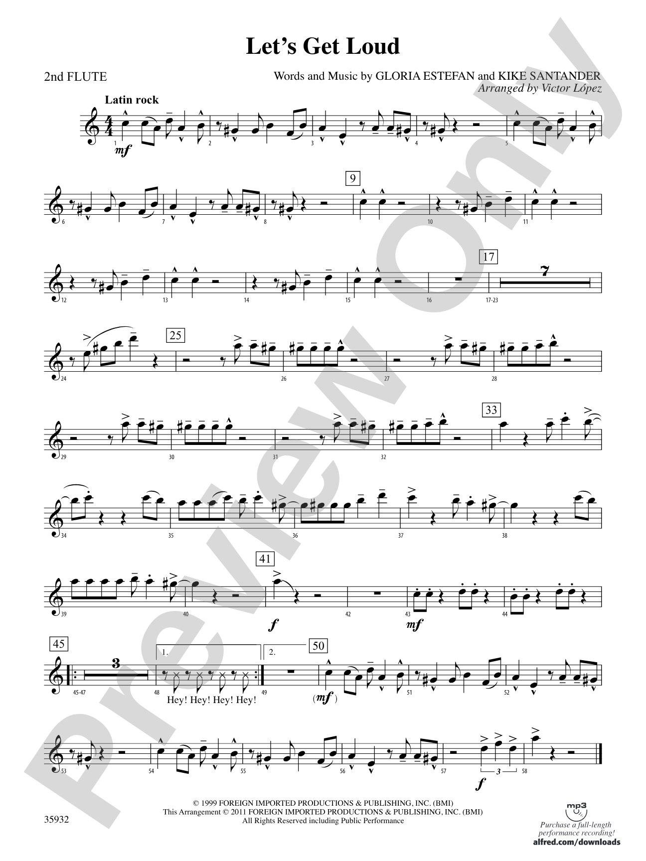 Let's Get Loud: 2nd Flute