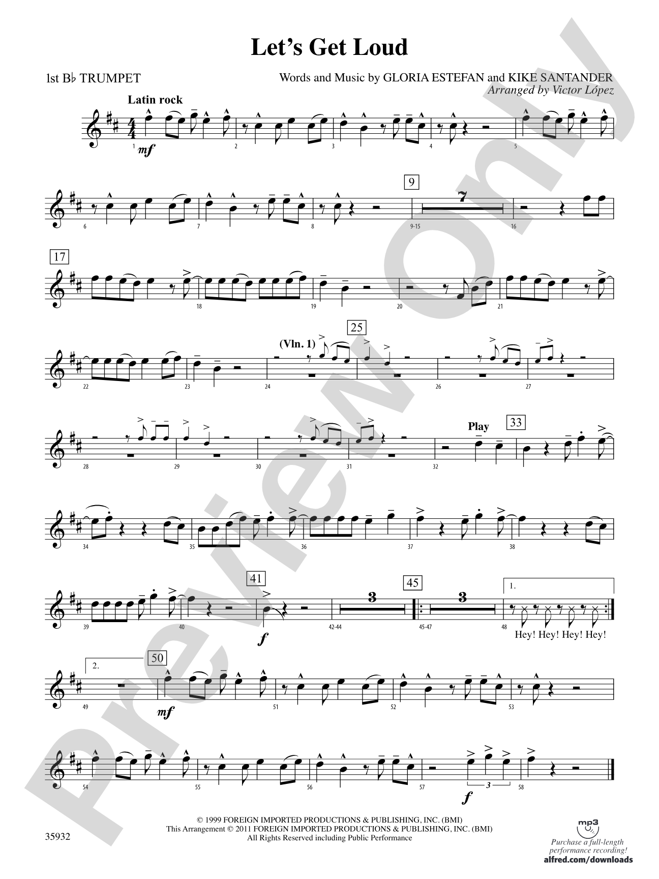 Let's Get Loud: 1st B-flat Trumpet