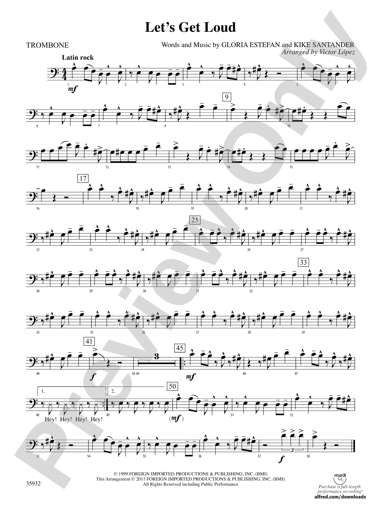 Let's Get Loud: 1st Trombone