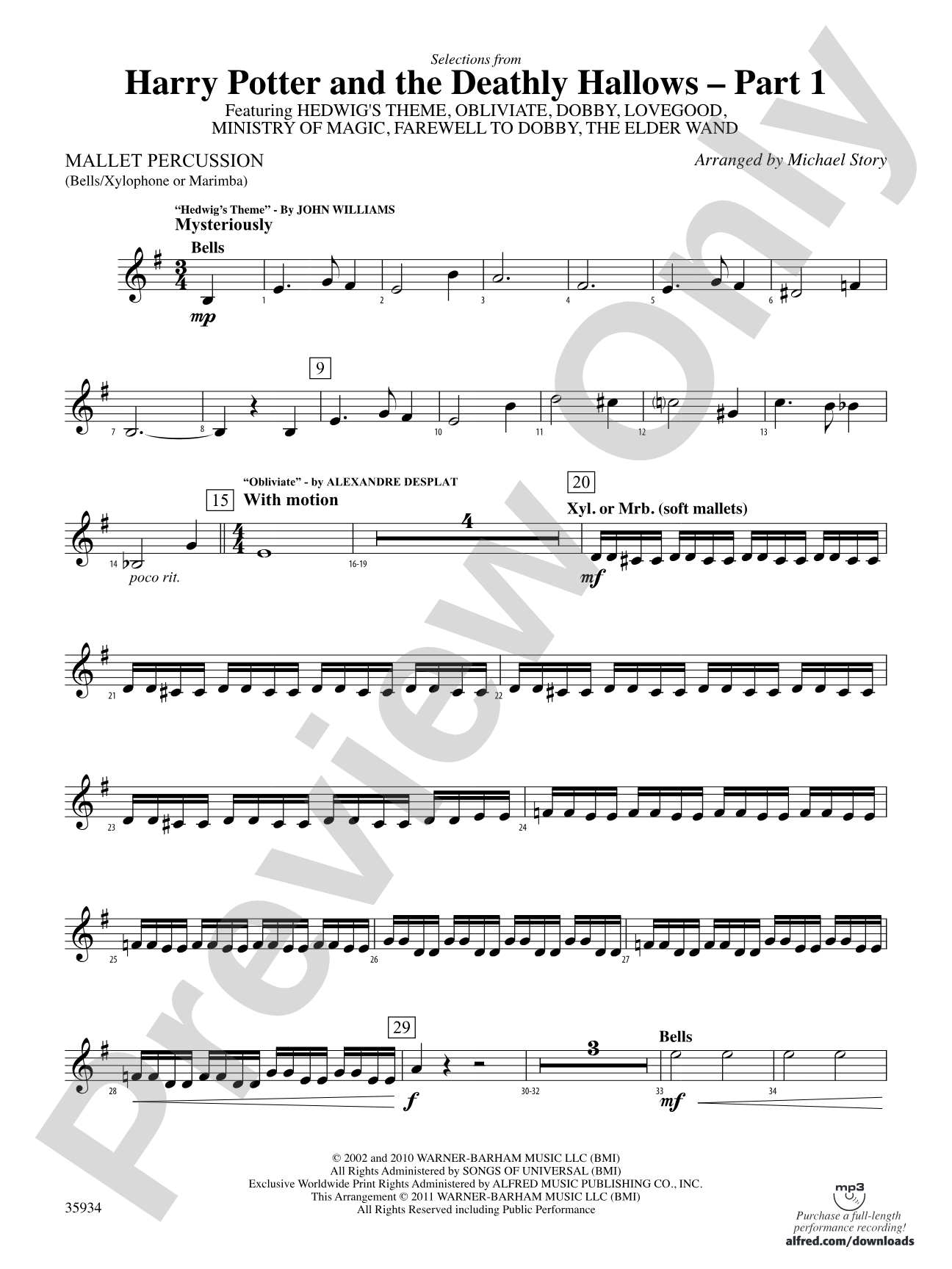 Harry Potter and the Deathly Hallows, Part 1, Selections from: Mallets