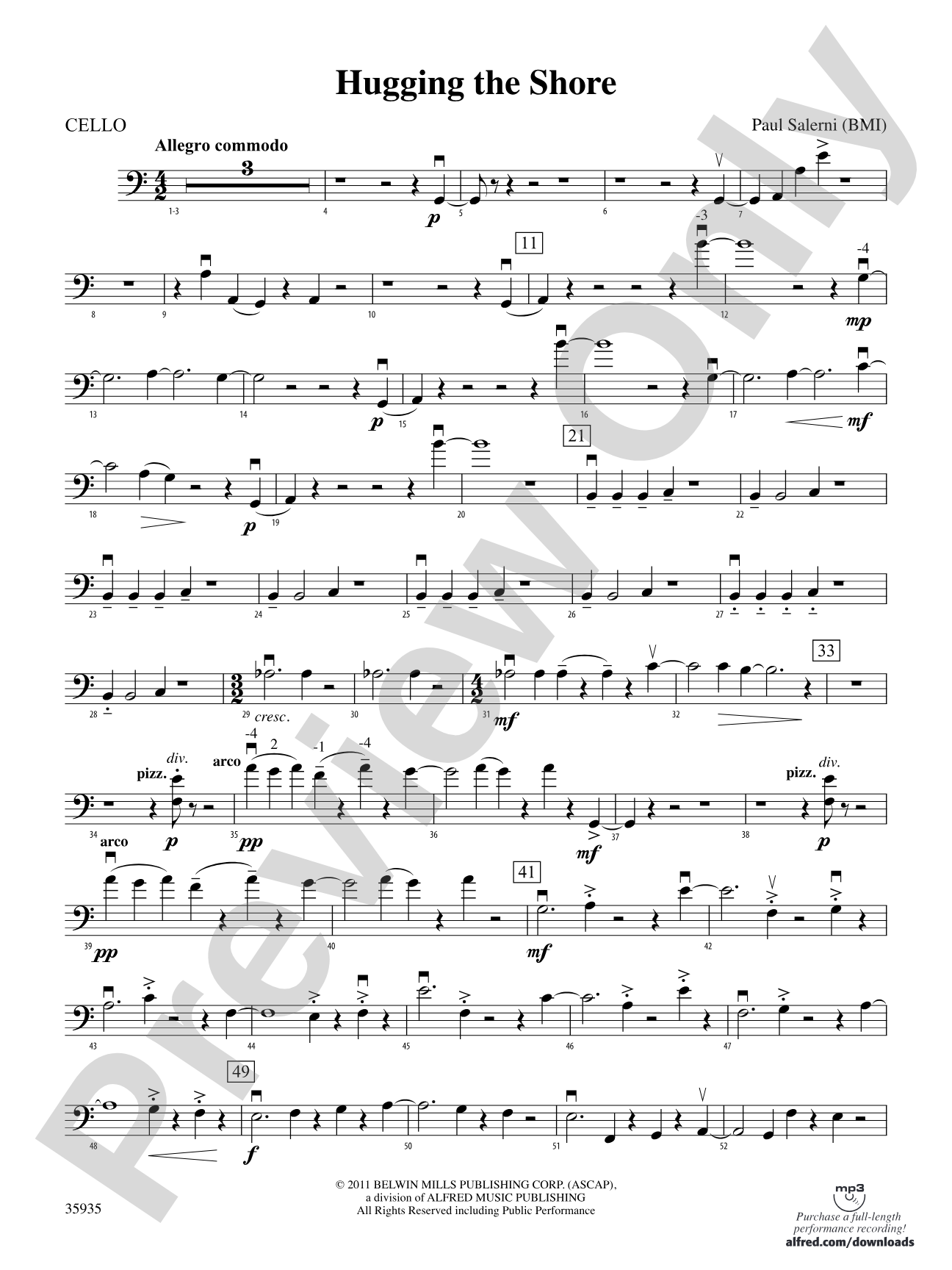 Hugging the Shore: Cello