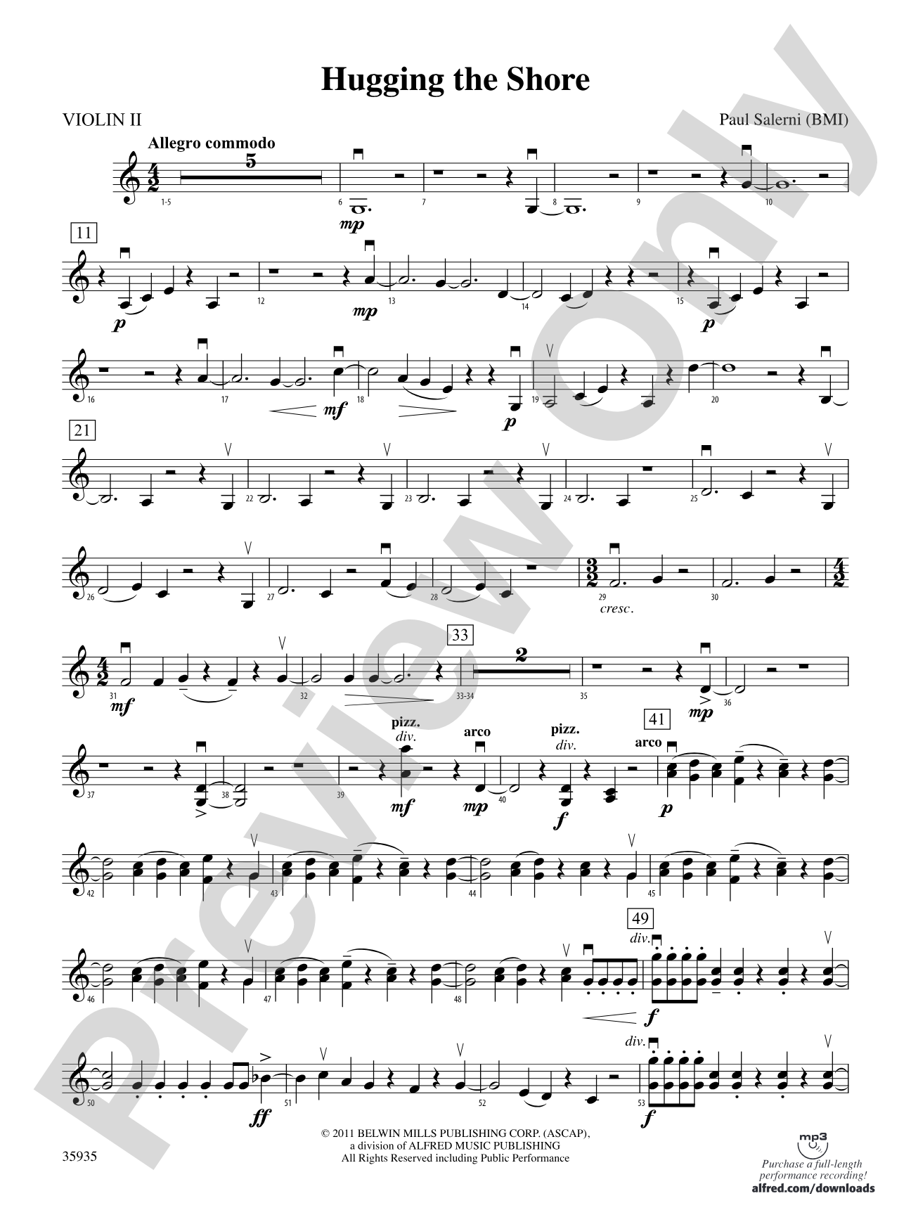 Hugging the Shore: 2nd Violin