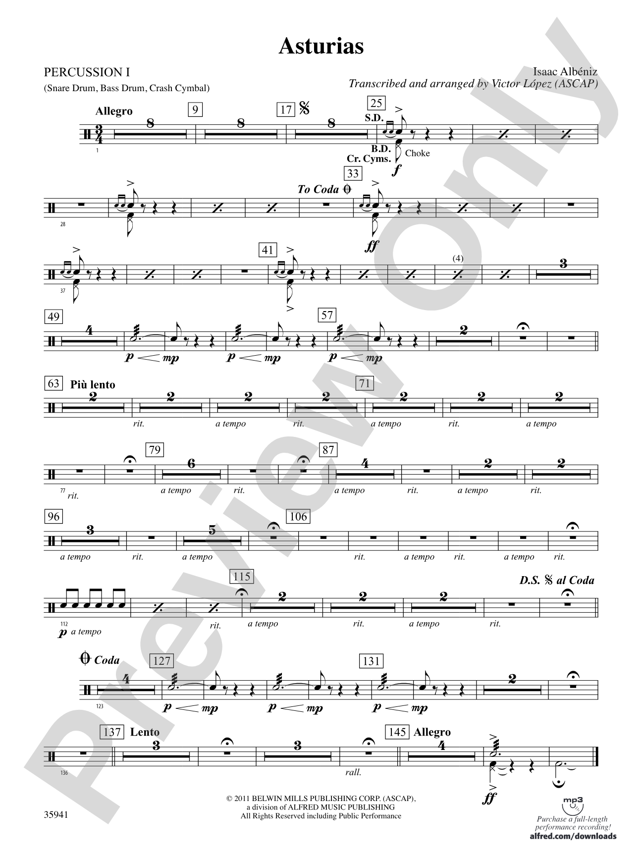 Asturias: 1st Percussion