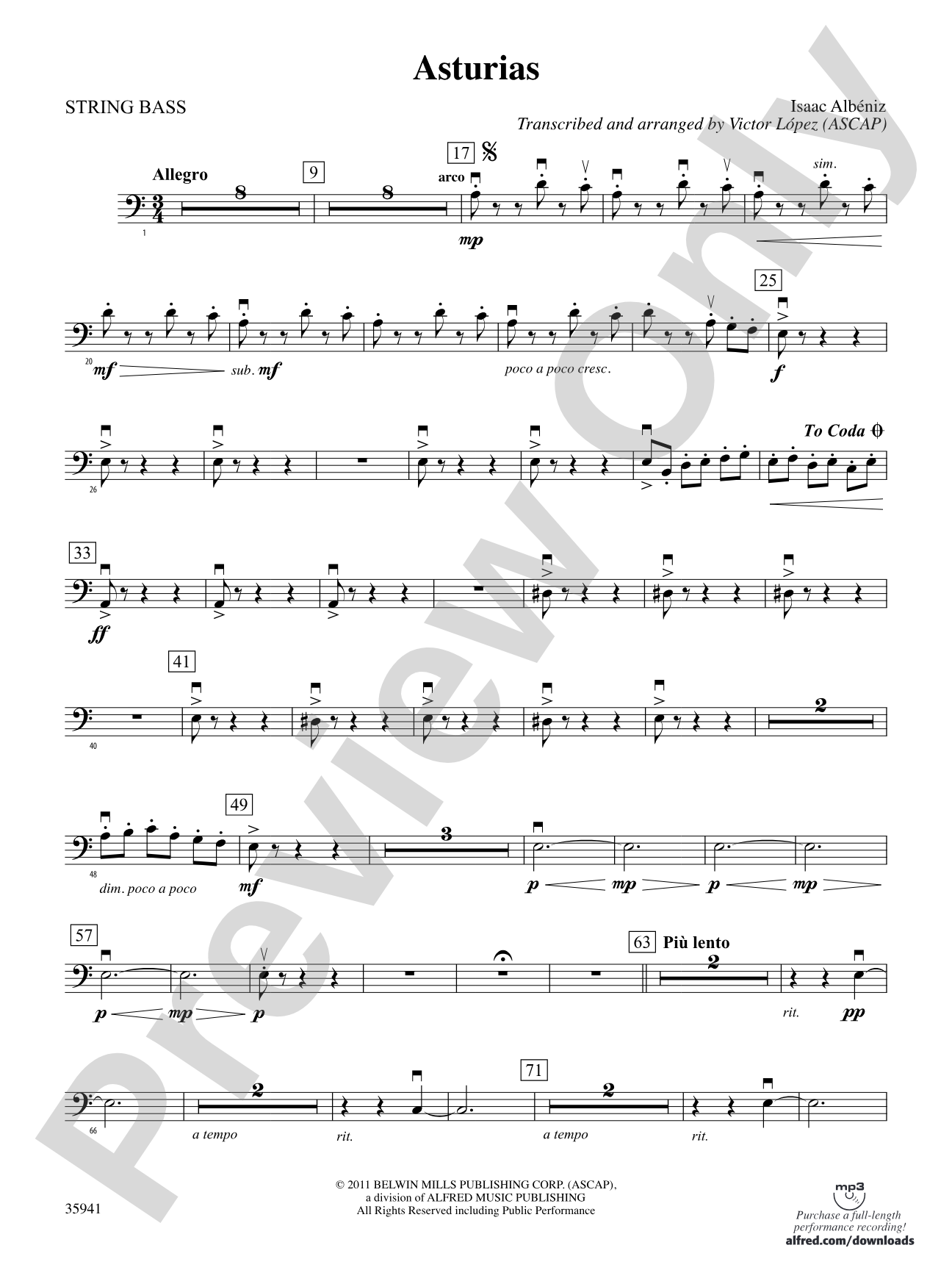 Asturias: String Bass