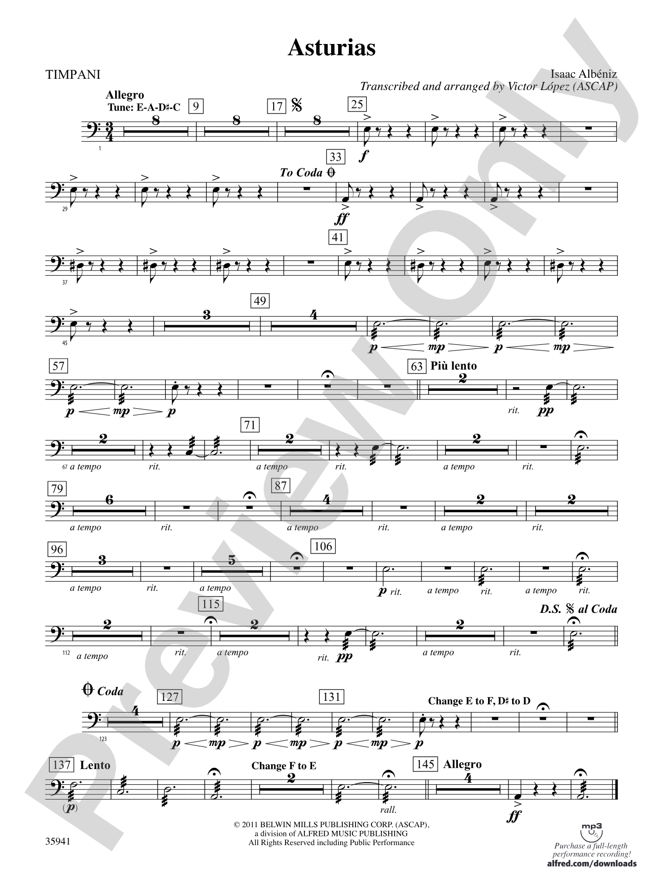 Asturias: Timpani