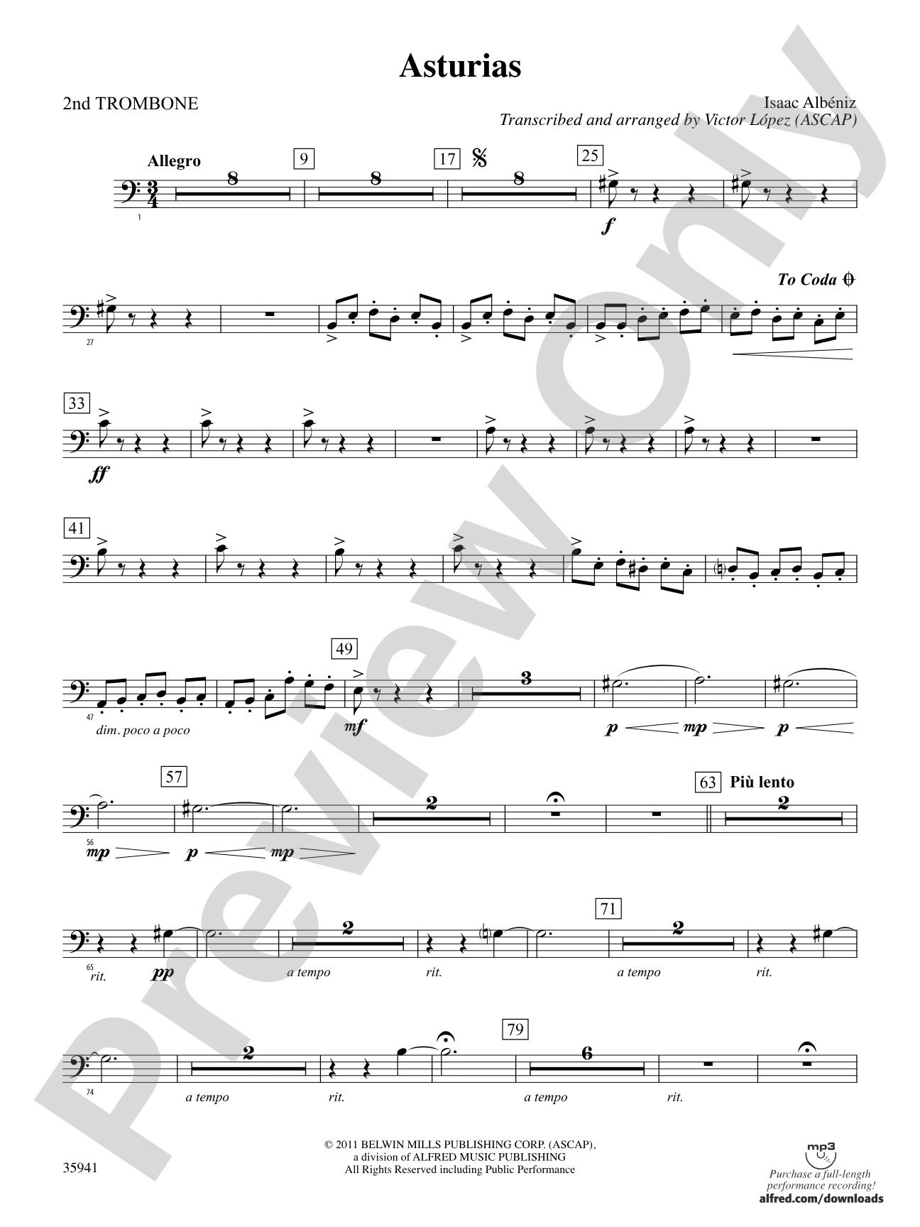 Asturias: 2nd Trombone