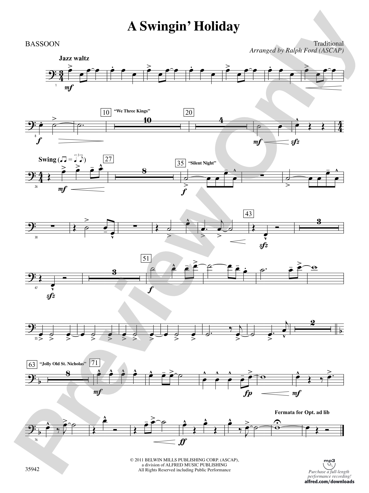 A Swingin' Holiday: Bassoon
