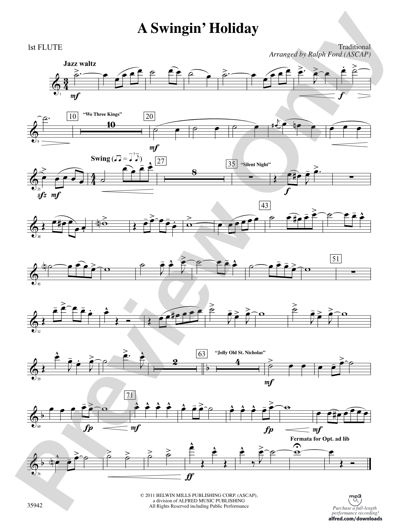 A Swingin' Holiday: Flute