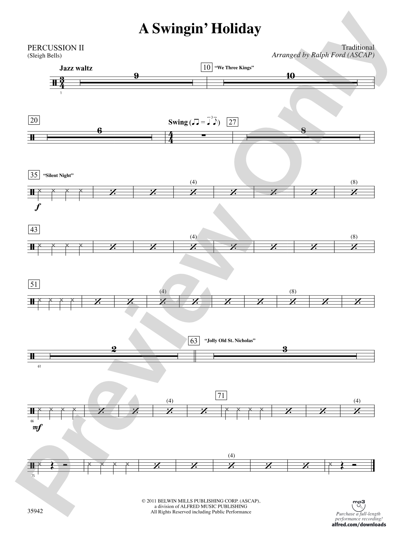 A Swingin' Holiday: 2nd Percussion