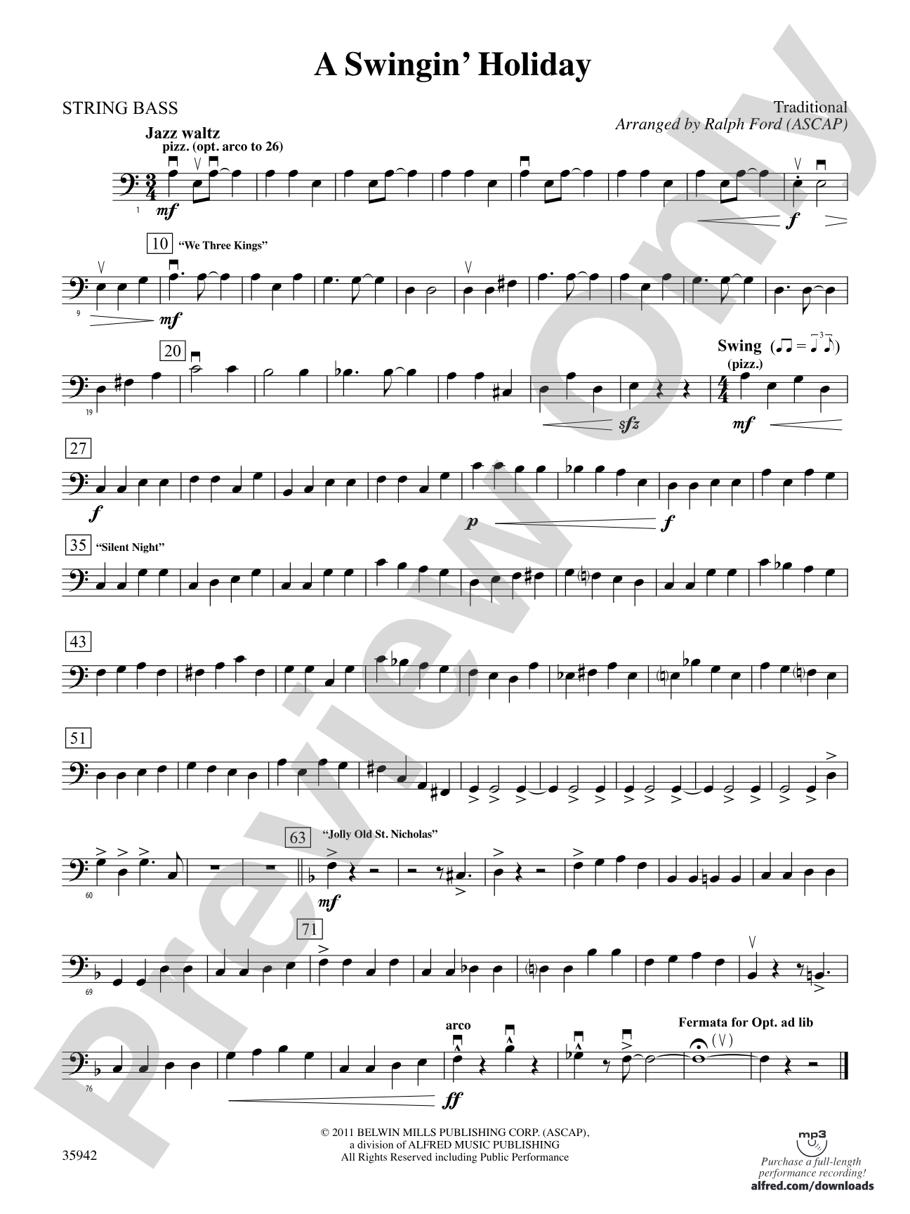A Swingin' Holiday: String Bass
