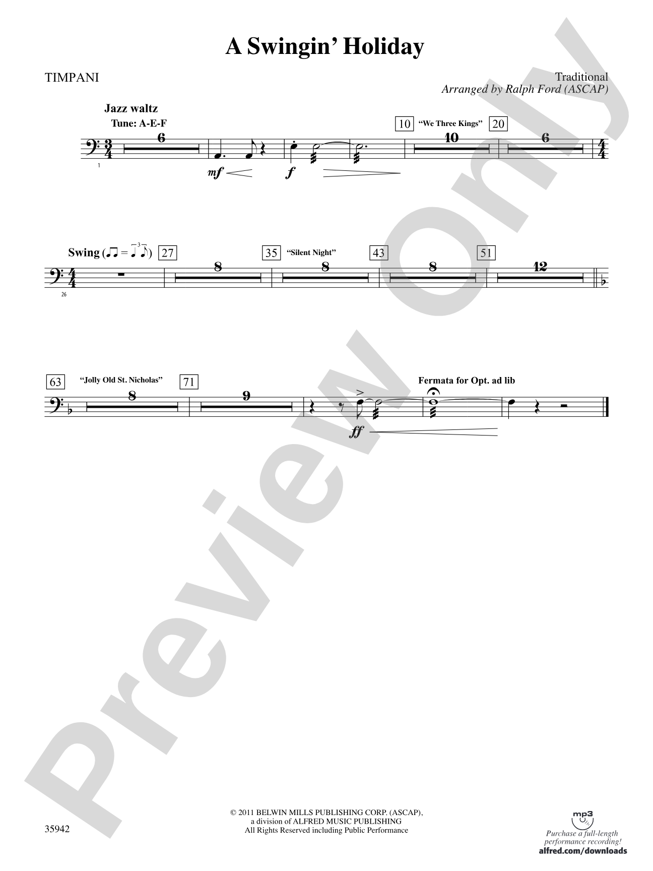 A Swingin' Holiday: Timpani