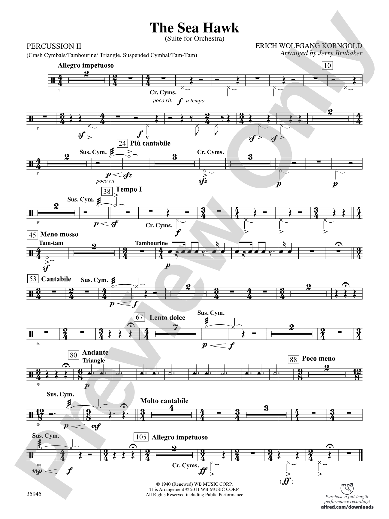 The Sea Hawk: 2nd Percussion