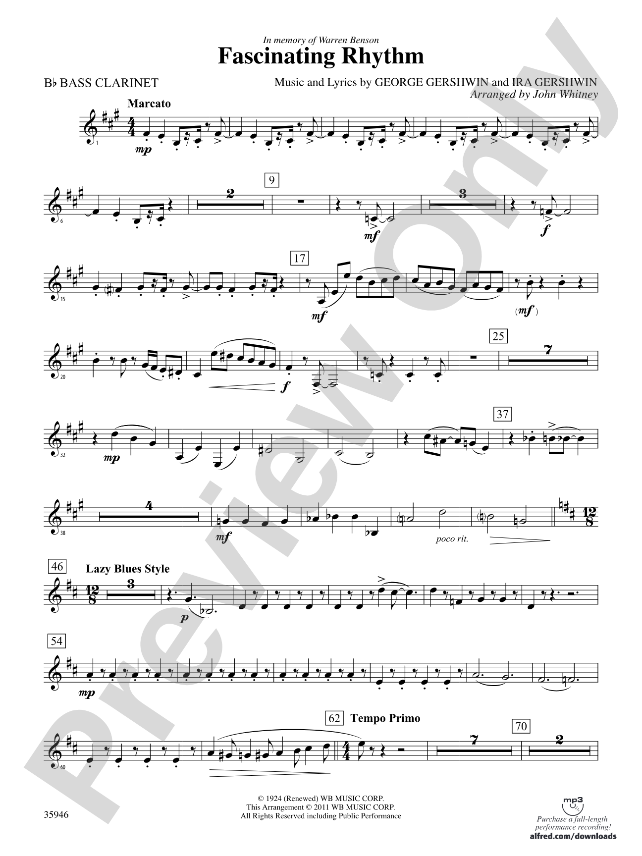 Fascinating Rhythm: B-flat Bass Clarinet