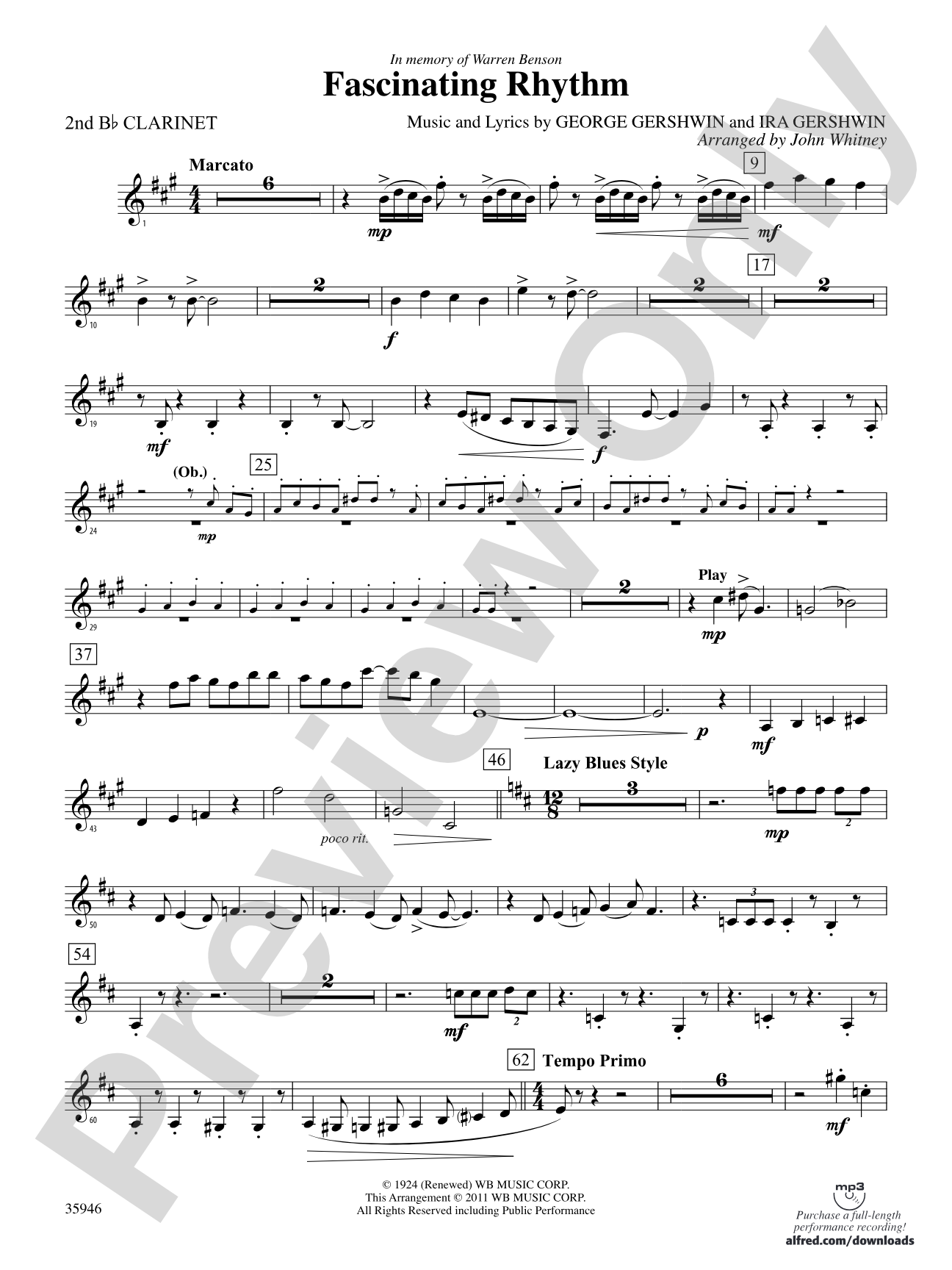Fascinating Rhythm: 2nd B-flat Clarinet