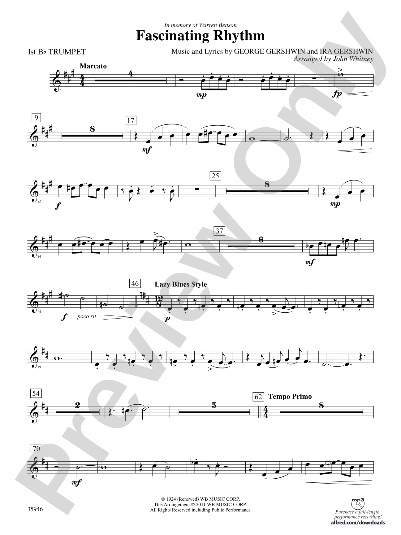 Fascinating Rhythm: 1st B-flat Trumpet
