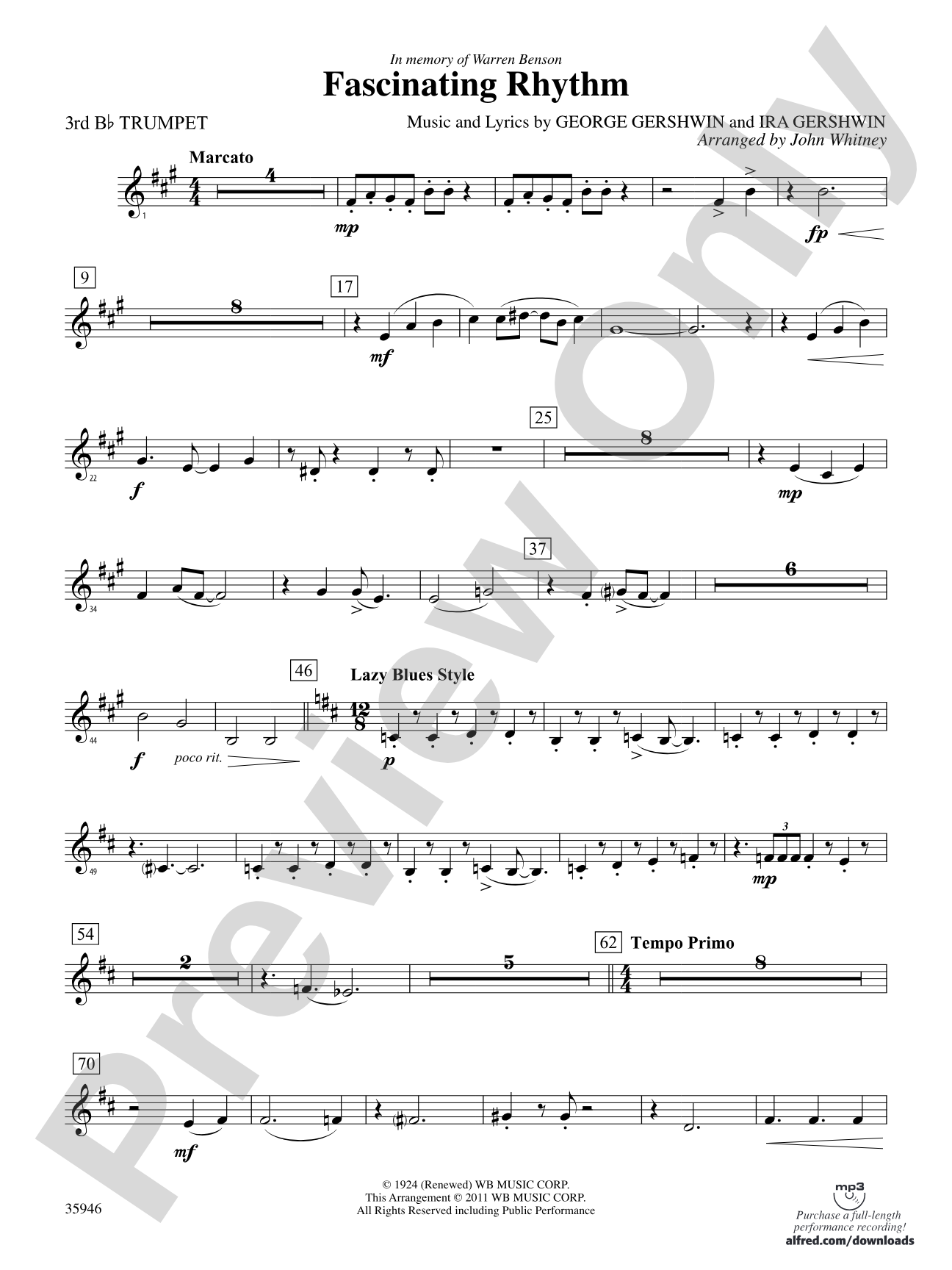 Fascinating Rhythm: 3rd B-flat Trumpet