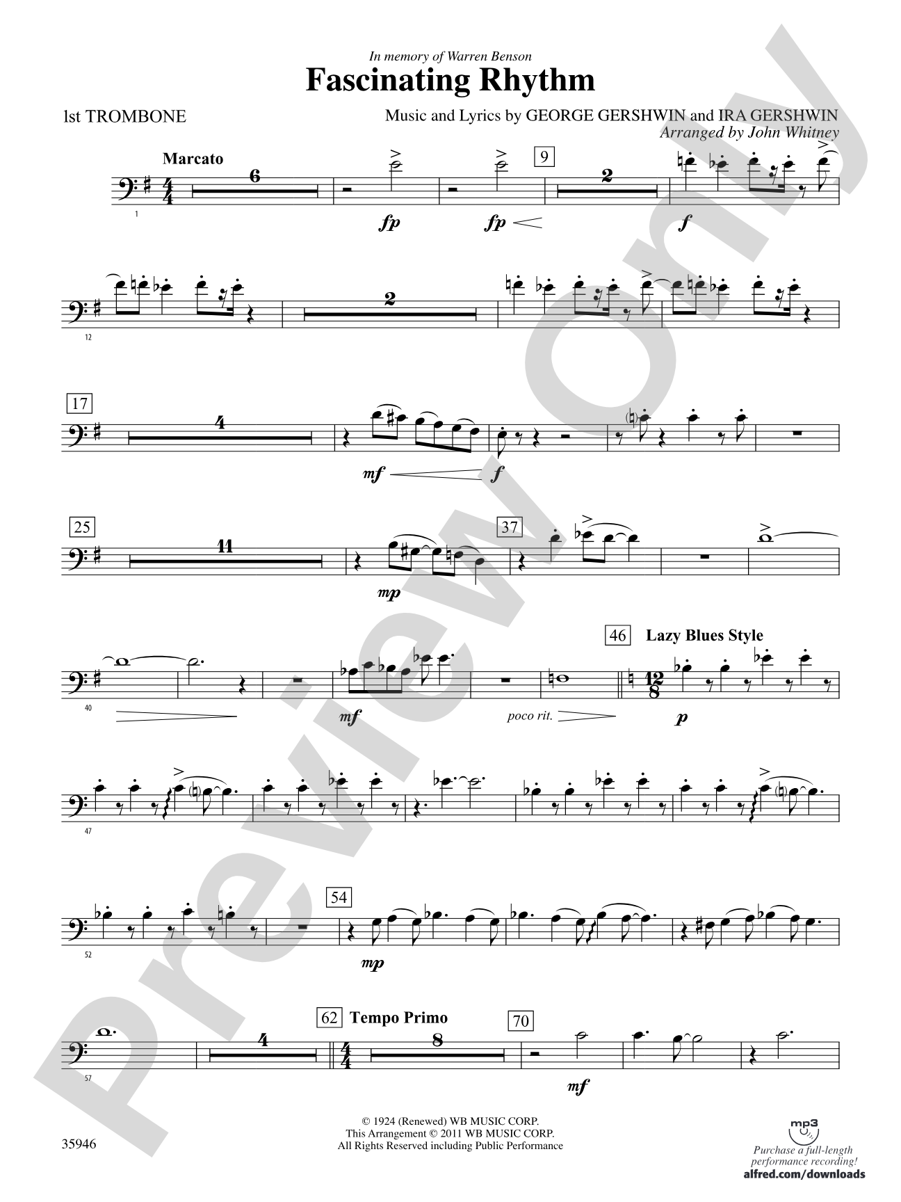 Fascinating Rhythm: 1st Trombone