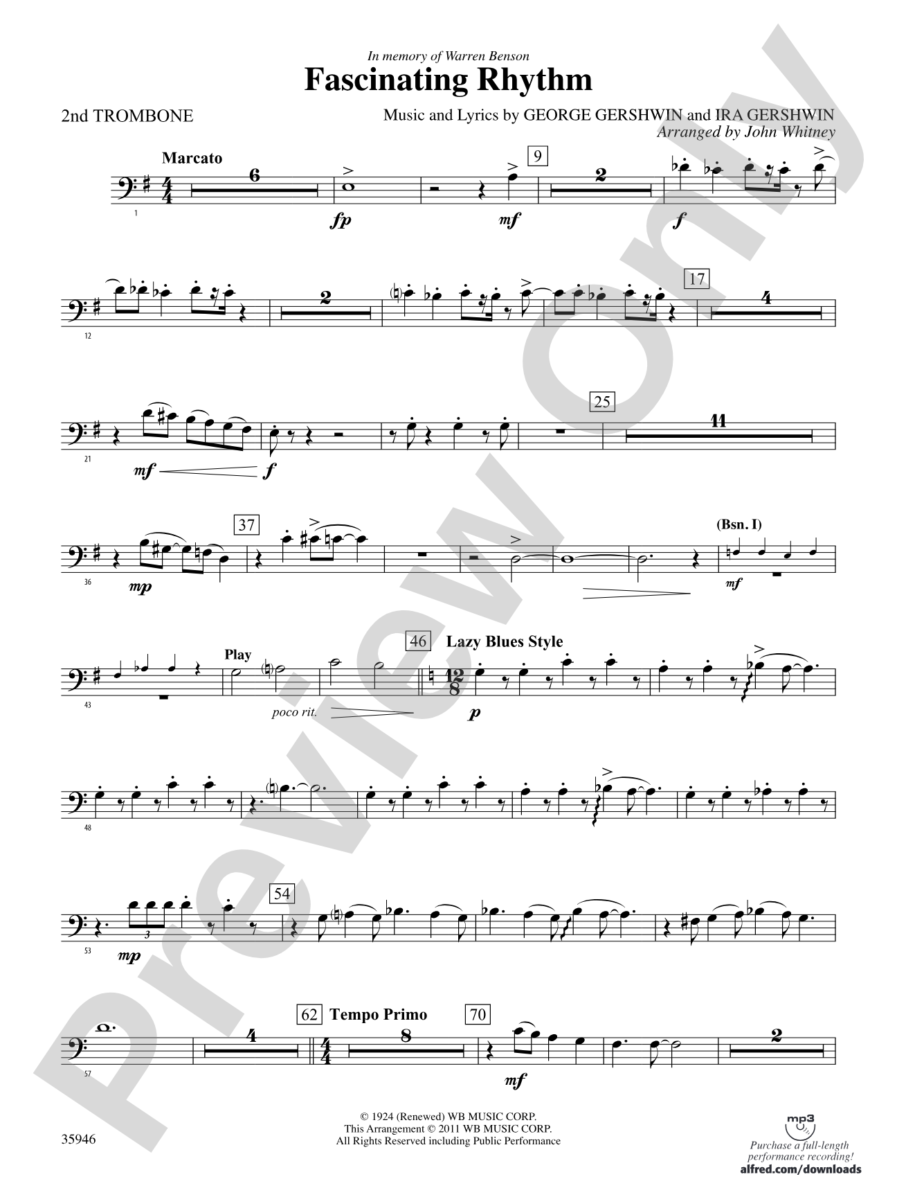 Fascinating Rhythm: 2nd Trombone